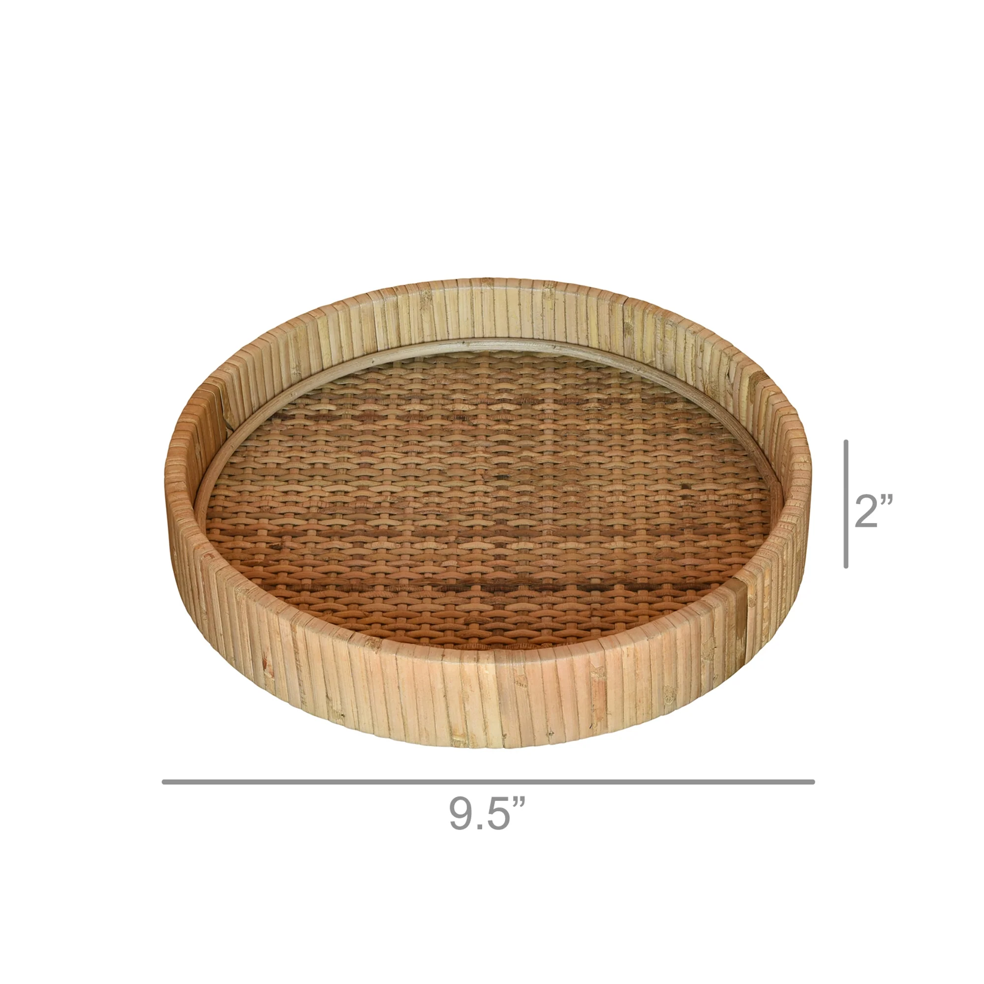 Cayman Tray, Rattan - Small - Natural Set Of 2 By HomArt - Image 4