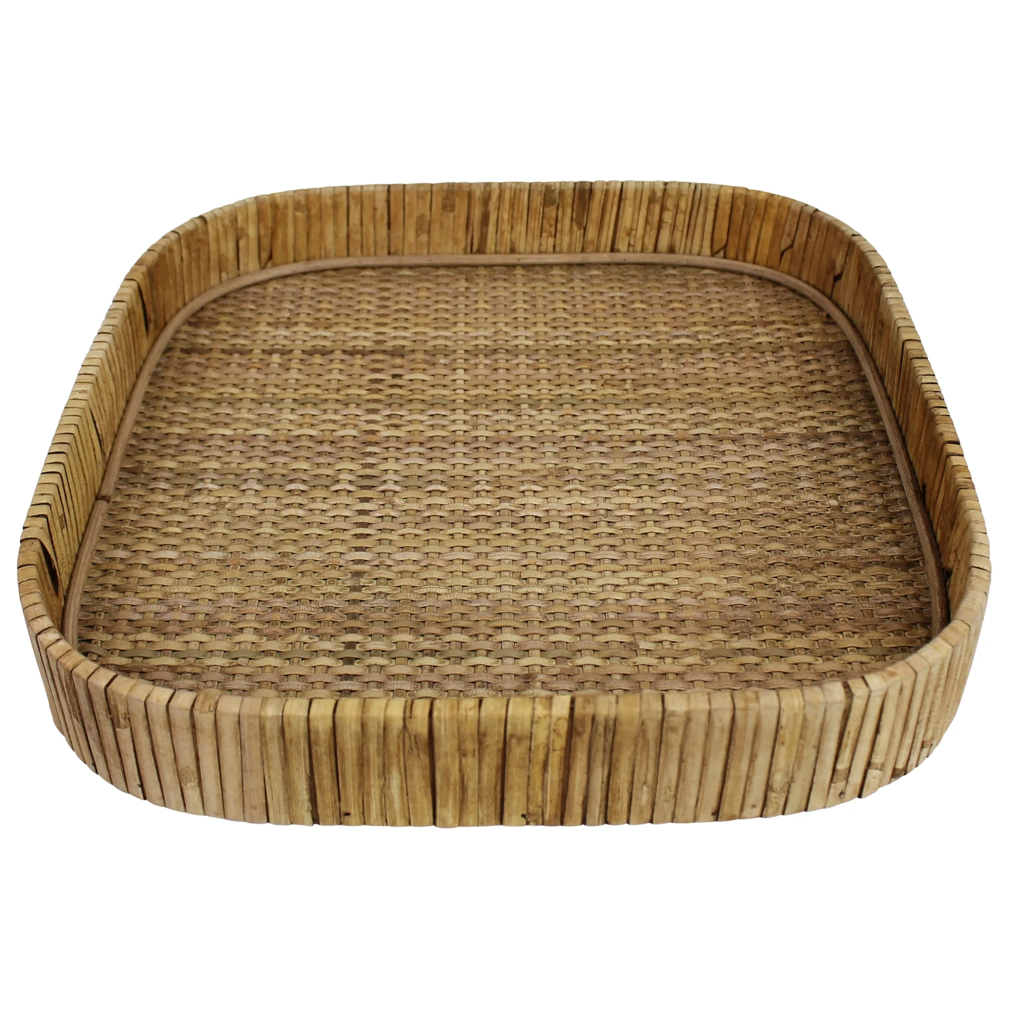 Cayman Tray, Rattan, Square - Large By HomArt - Image 3