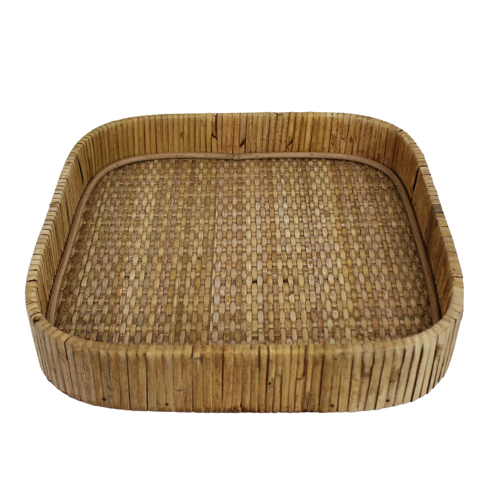 Cayman Tray, Rattan, Square - Small Set Of 2 By HomArt - Image 2