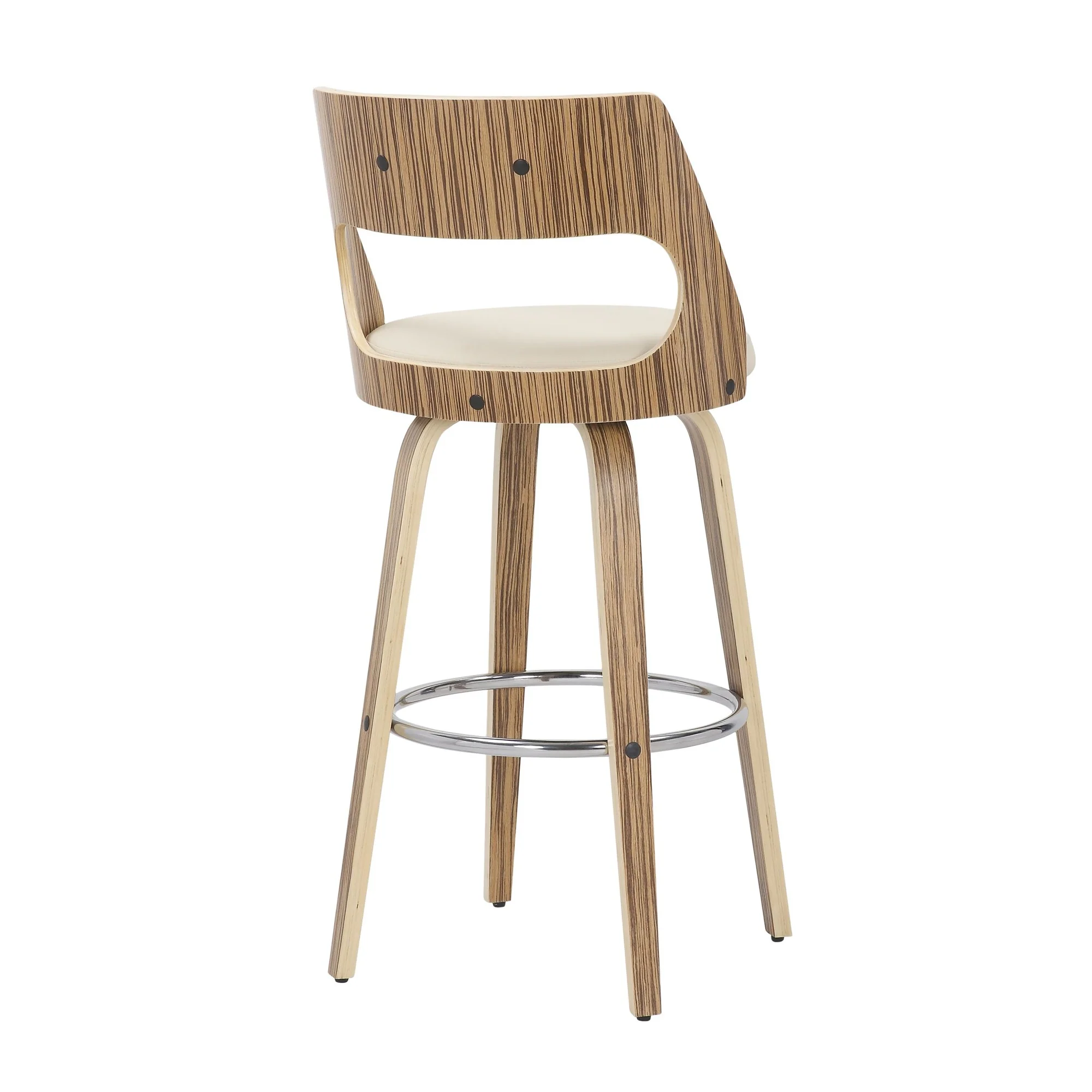 Cecina 30'' Fixed Height Barstool - Set of 2 Cream By LumiSource - Image 10