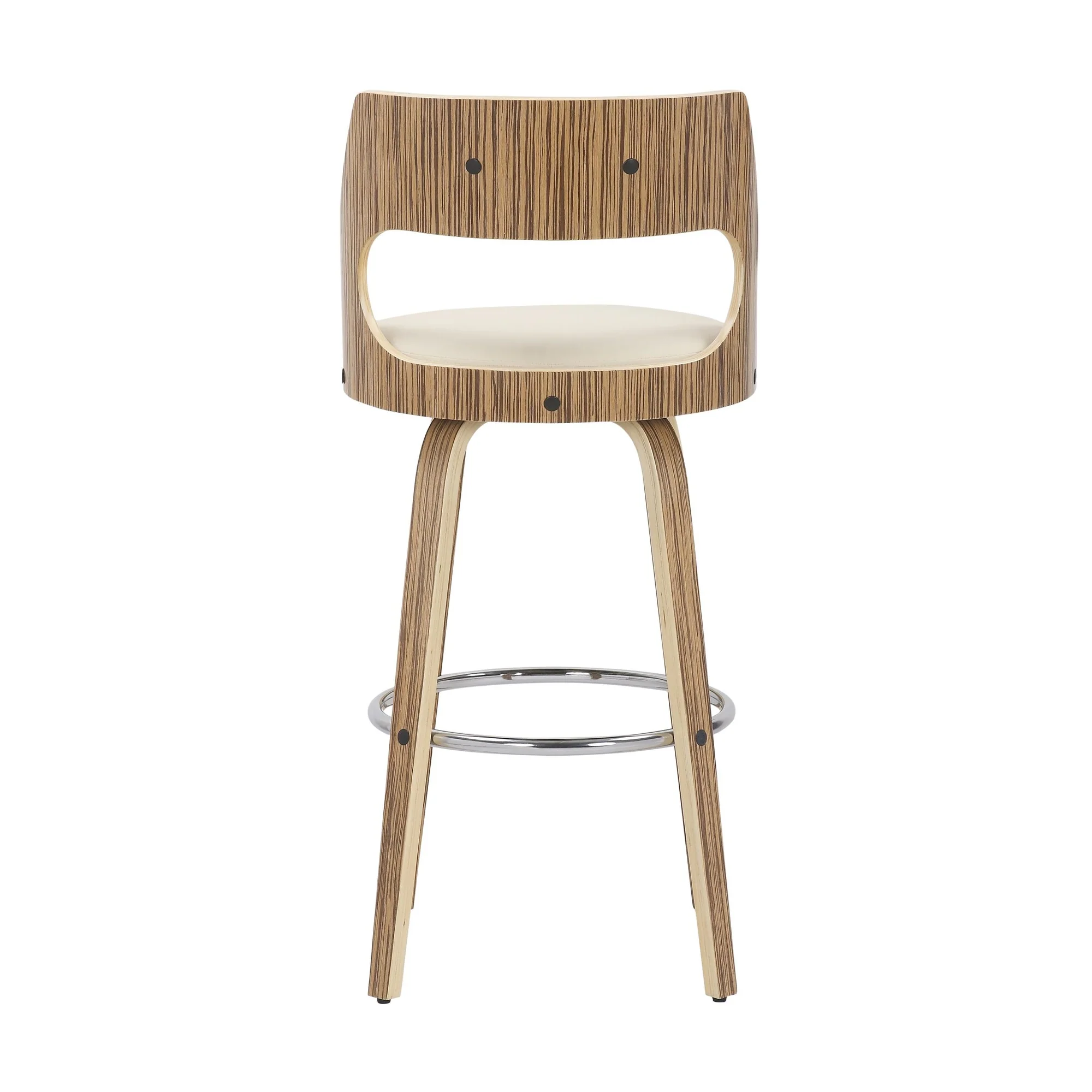 Cecina 30'' Fixed Height Barstool - Set of 2 Cream By LumiSource - Image 11