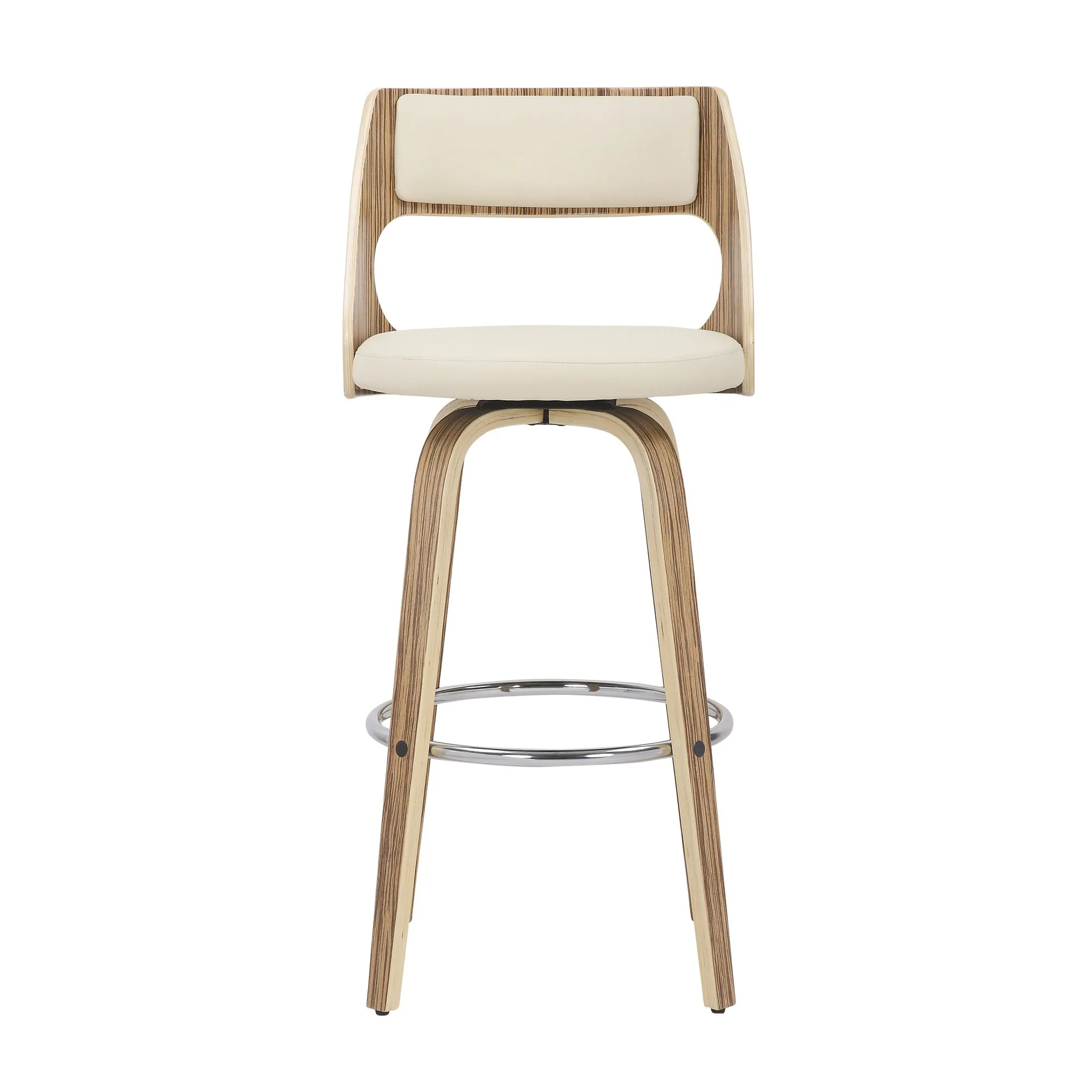 Cecina 30'' Fixed Height Barstool - Set of 2 Cream By LumiSource - Image 3