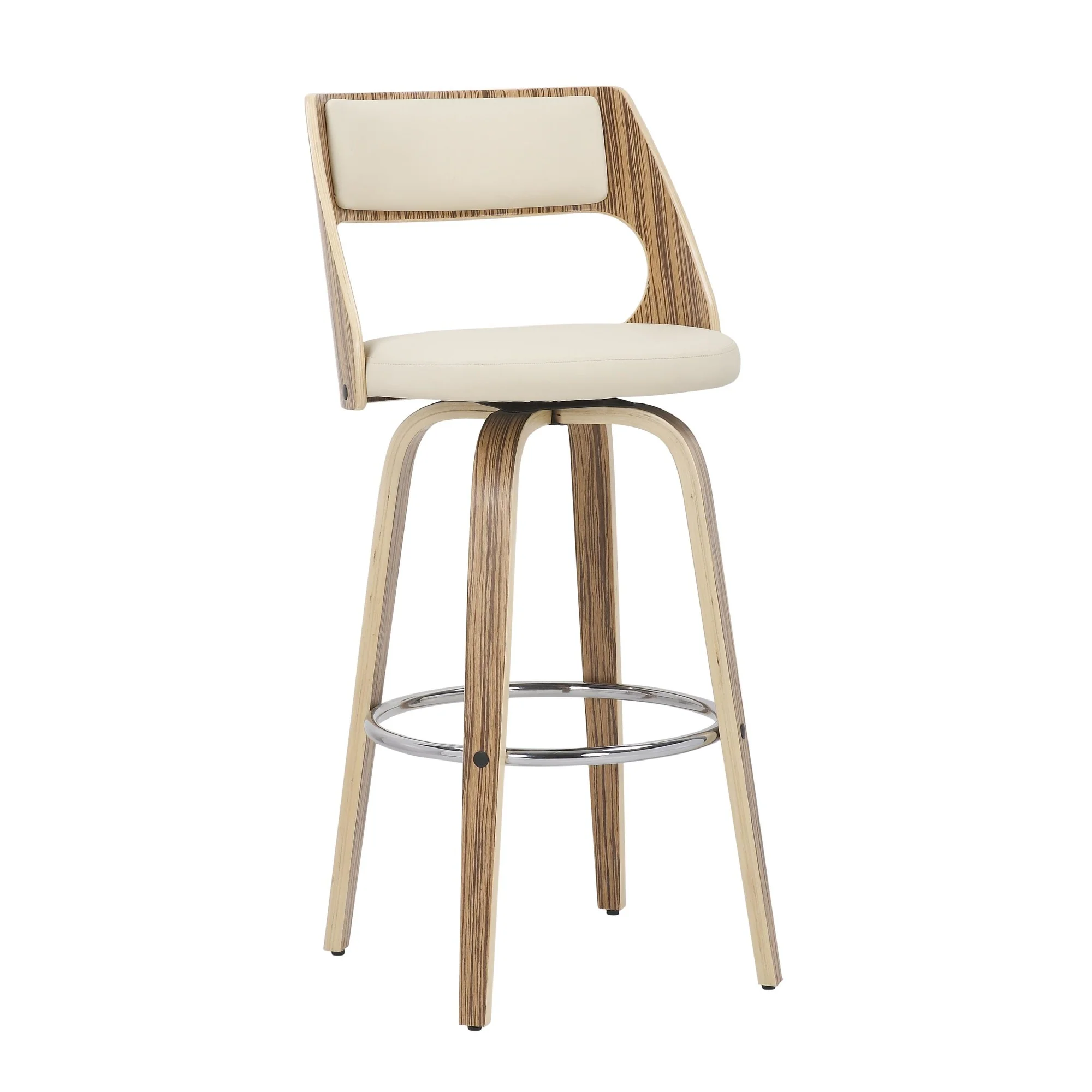 Cecina 30'' Fixed Height Barstool - Set of 2 Cream By LumiSource - Image 8
