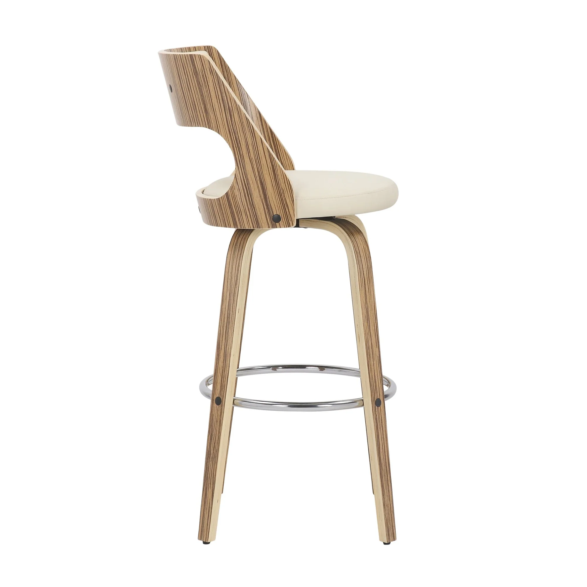Cecina 30'' Fixed Height Barstool - Set of 2 Cream By LumiSource - Image 9