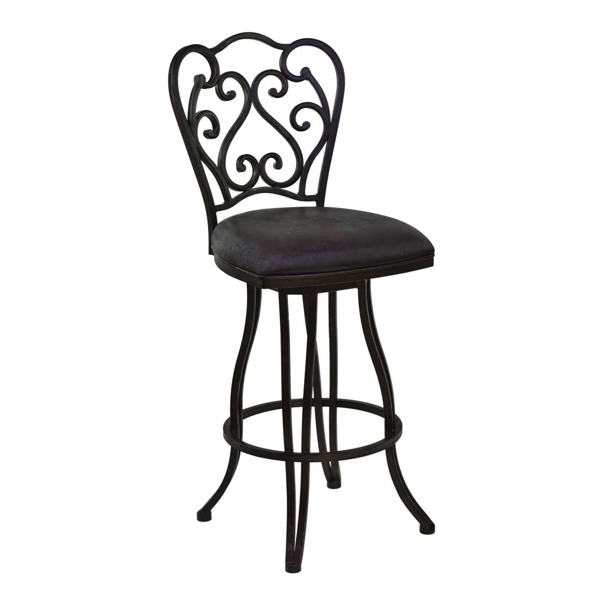 Celeste 26" Counter Height Metal Swivel Barstool By Armen Living - Image 2