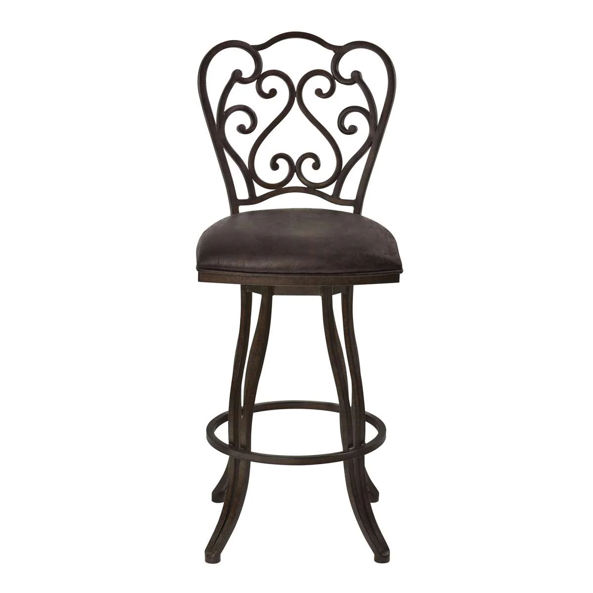 Celeste 26" Counter Height Metal Swivel Barstool By Armen Living - Image 3