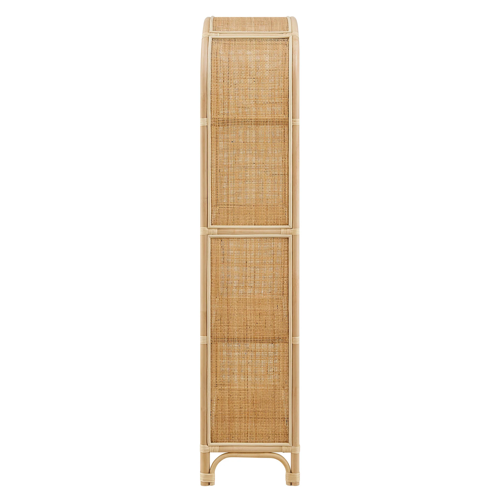 Celeste 67 Inch Tall Arched Natural Rattan Bookshelf by Modway - Image 11