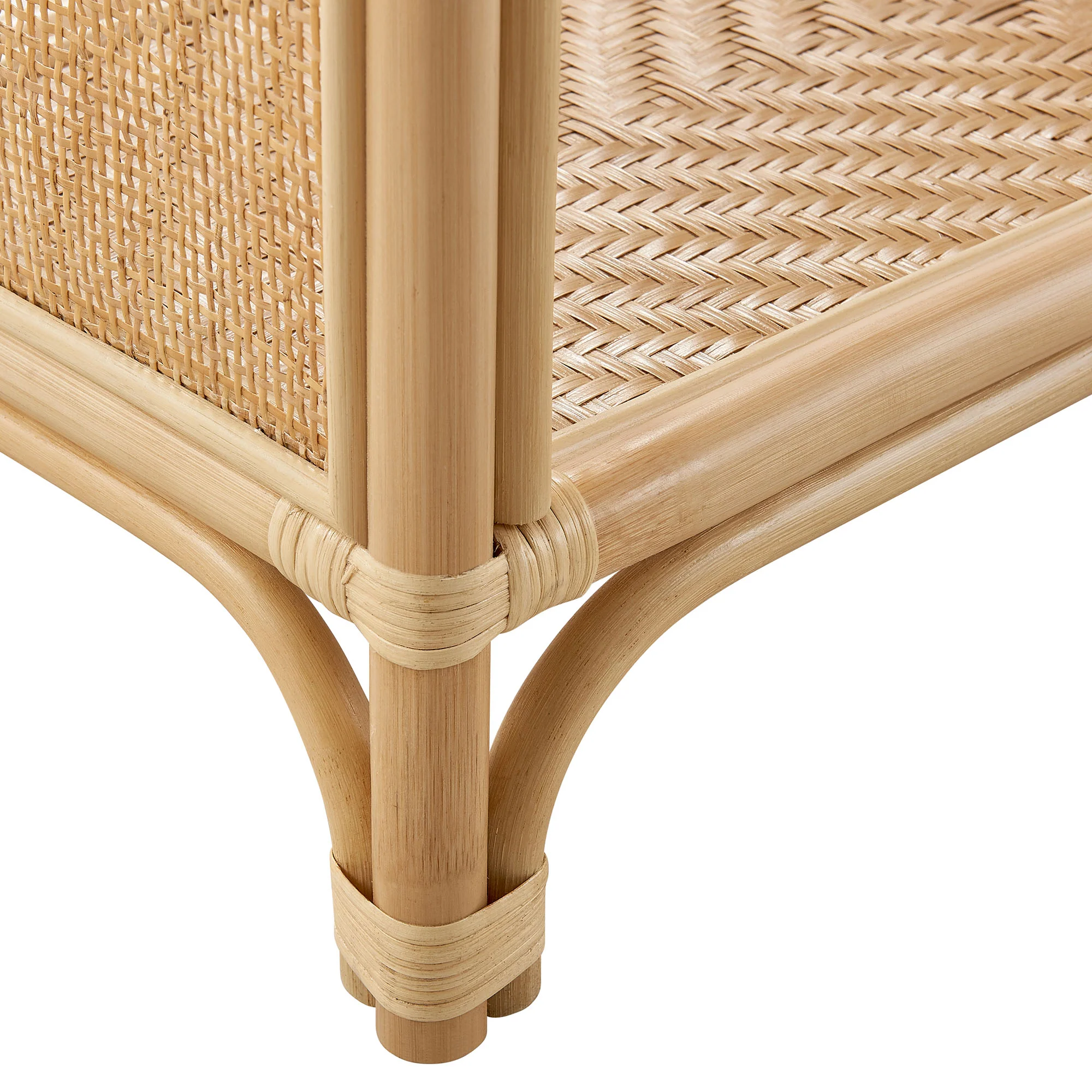Celeste 67 Inch Tall Arched Natural Rattan Bookshelf by Modway - Image 13