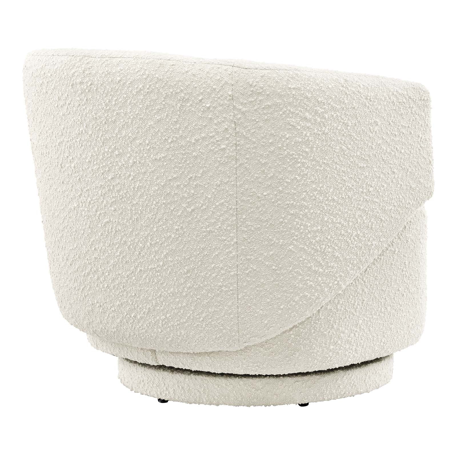 Celestia Boucle Fabric Fabric and Wood Swivel Chair By Modway - EEI-6357 - Image 11