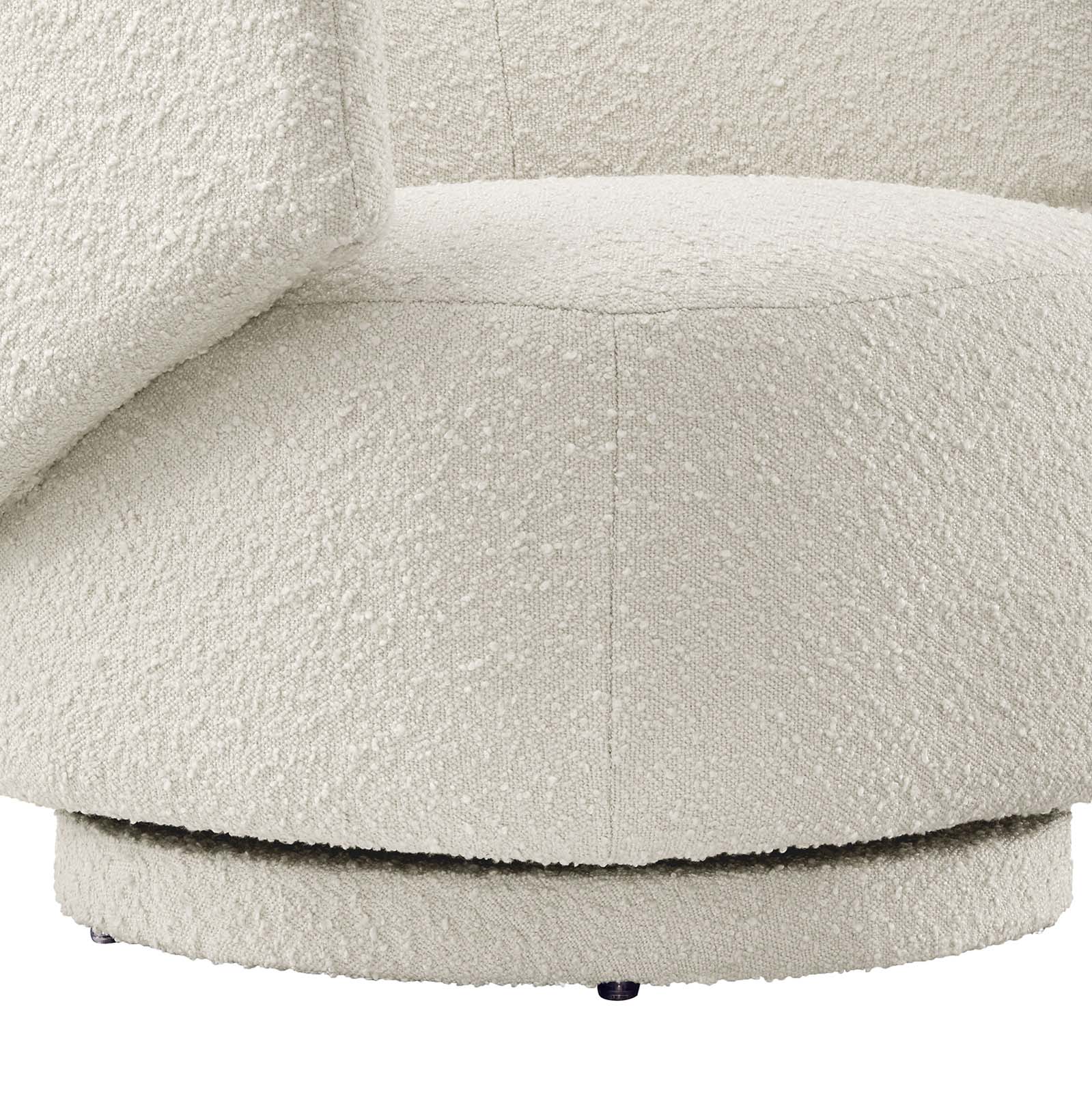 Celestia Boucle Fabric Fabric and Wood Swivel Chair By Modway - EEI-6357 - Image 13