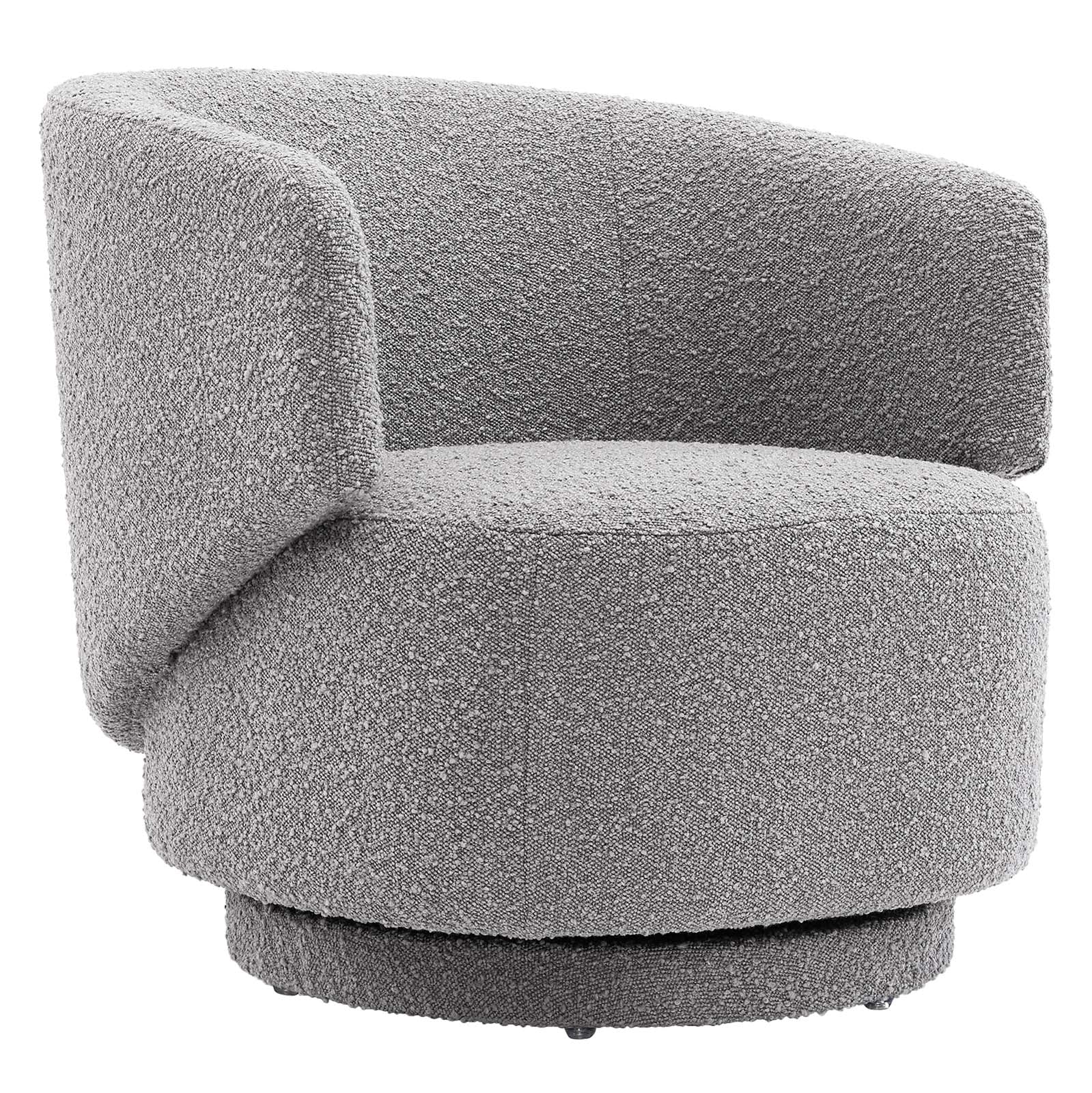 Celestia Boucle Fabric Fabric and Wood Swivel Chair By Modway - EEI-6357 - Image 17