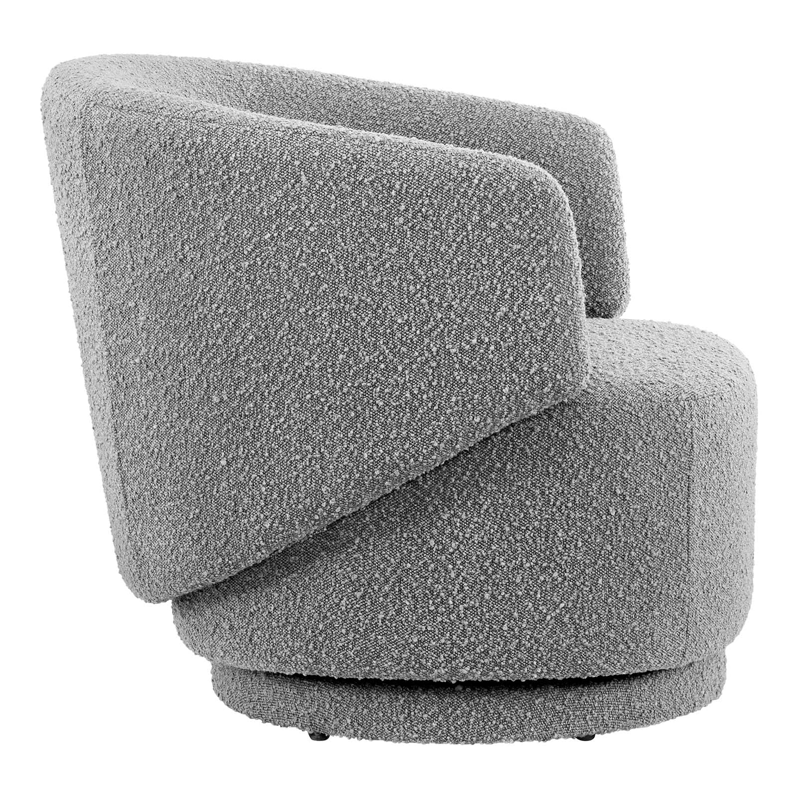 Celestia Boucle Fabric Fabric and Wood Swivel Chair By Modway - EEI-6357 - Image 18