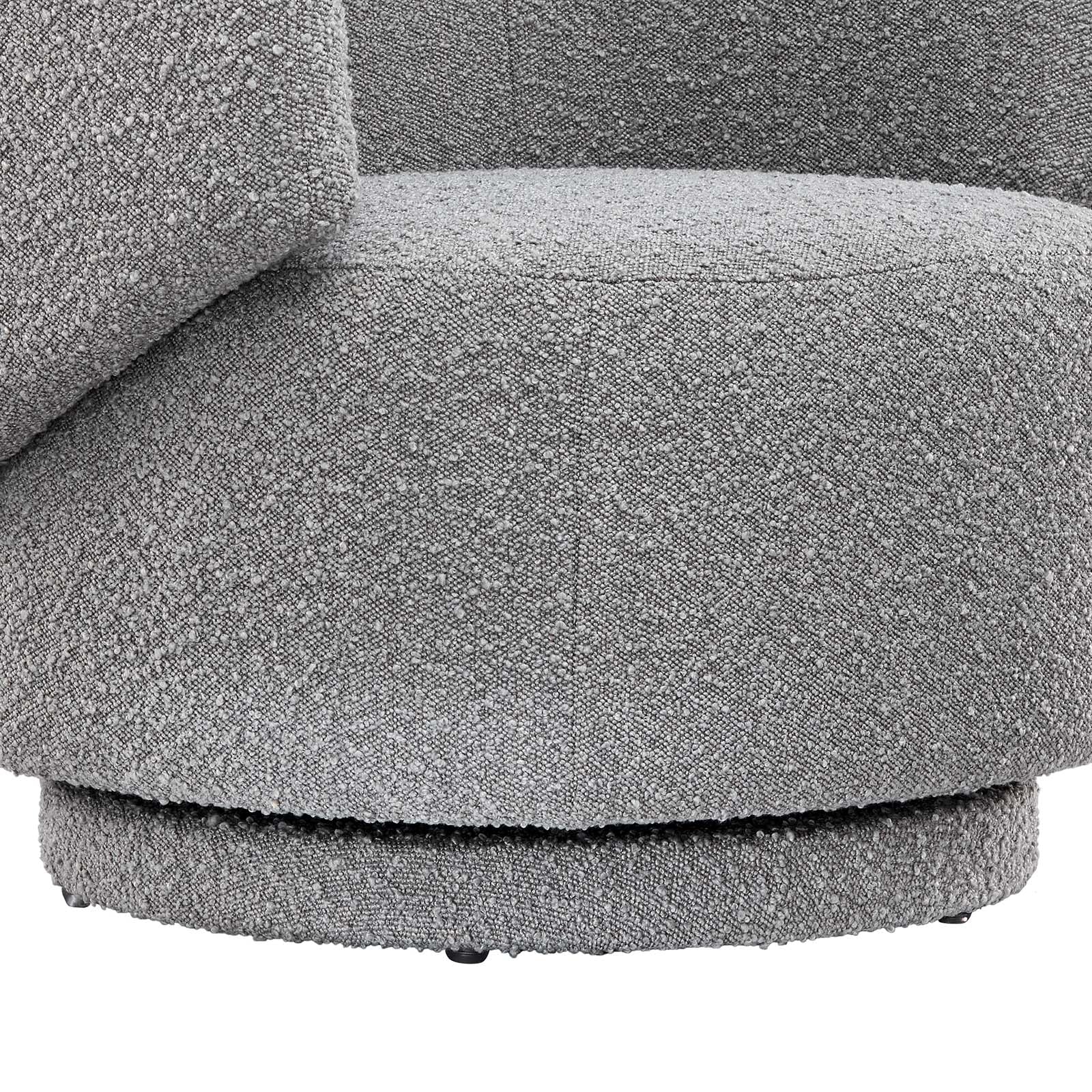 Celestia Boucle Fabric Fabric and Wood Swivel Chair By Modway - EEI-6357 - Image 21