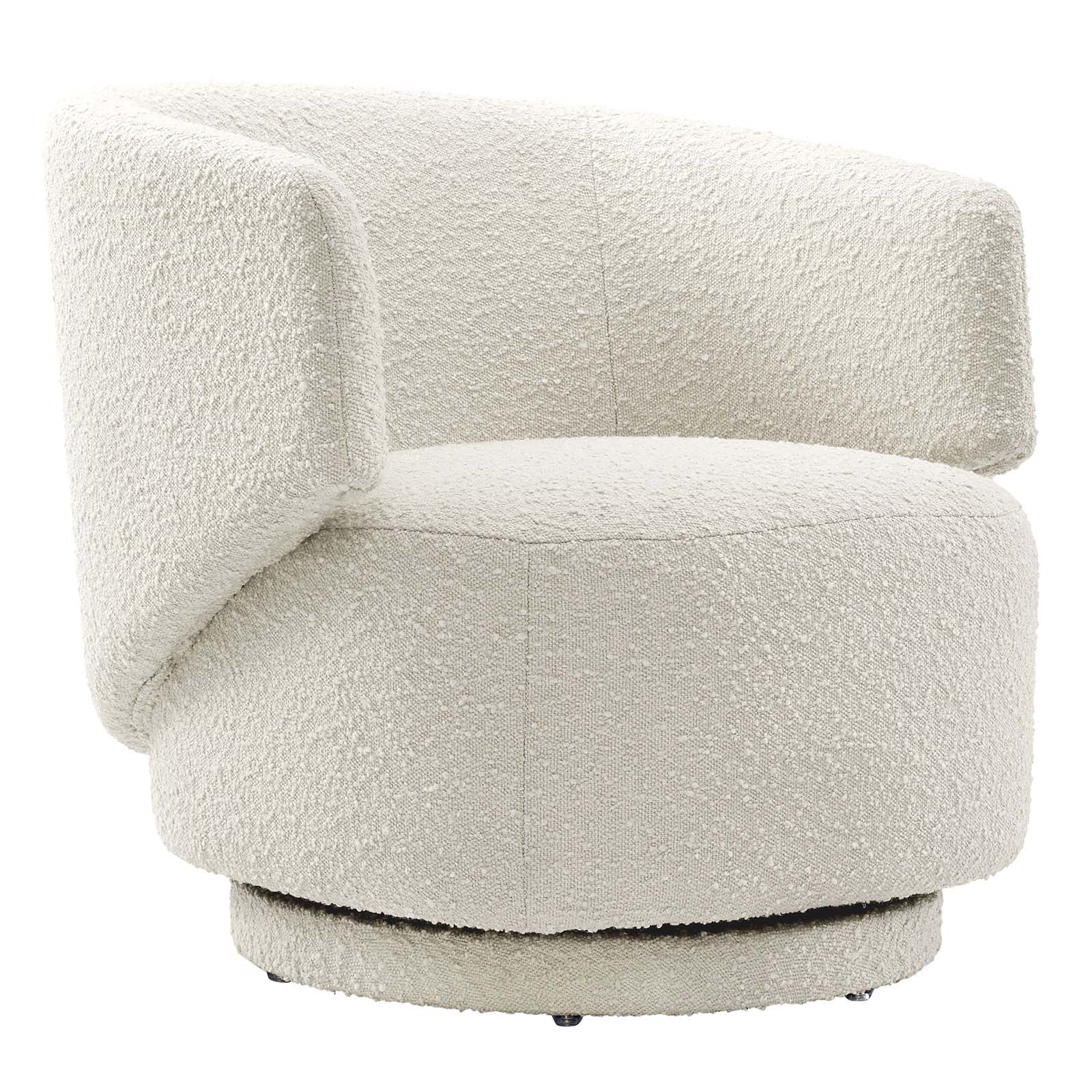 Celestia Boucle Fabric Fabric and Wood Swivel Chair By Modway - EEI-6357 - Image 9
