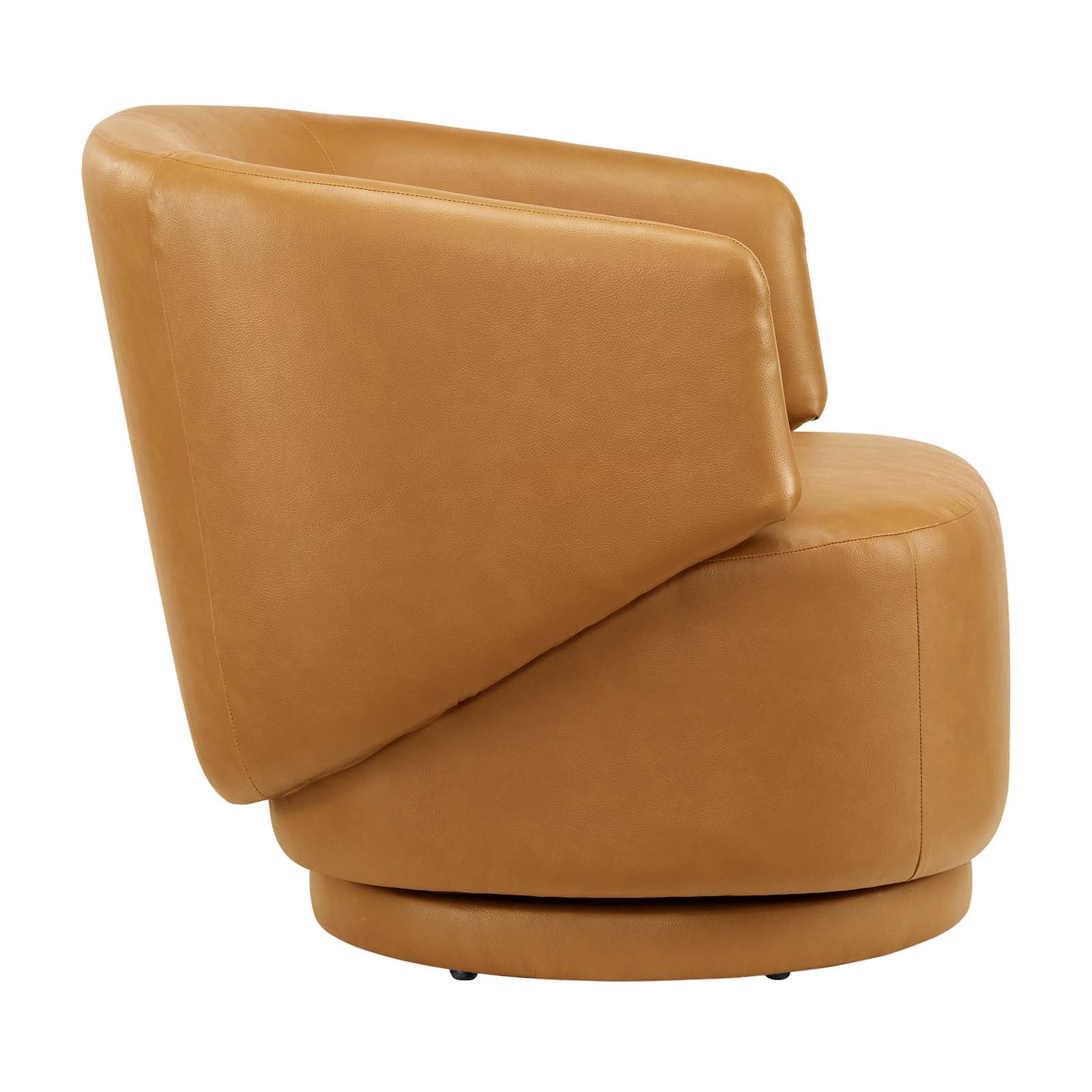 Celestia Vegan Leather Fabric and Wood Swivel Chair By Modway - EEI-6358 - Image 3