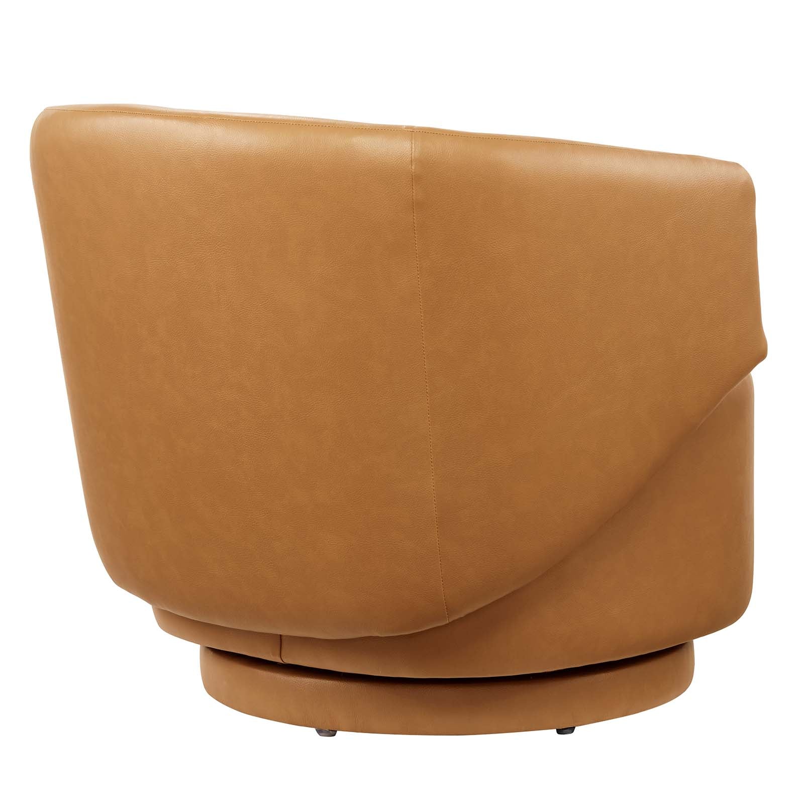 Celestia Vegan Leather Fabric and Wood Swivel Chair By Modway - EEI-6358 - Image 4