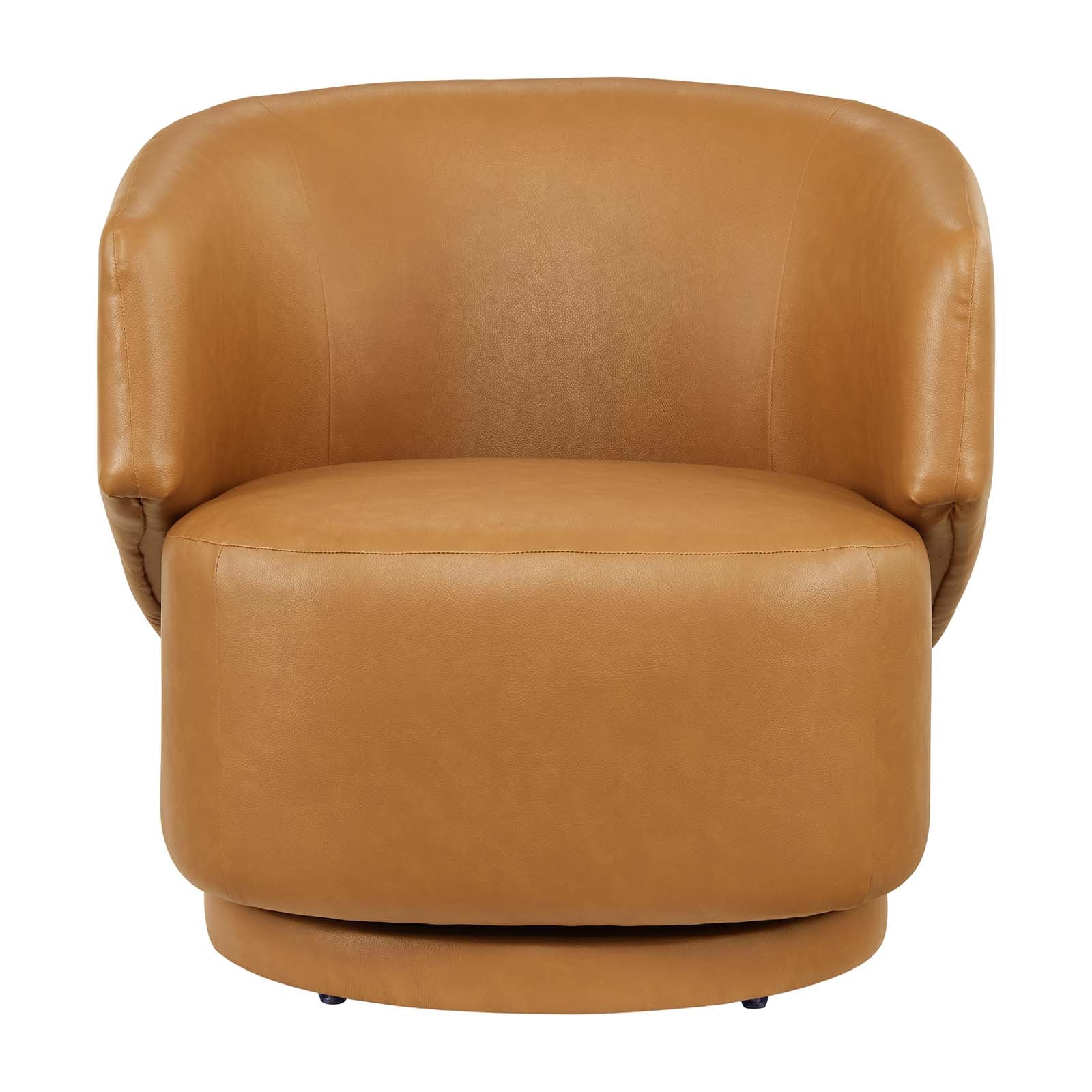Celestia Vegan Leather Fabric and Wood Swivel Chair By Modway - EEI-6358 - Image 5