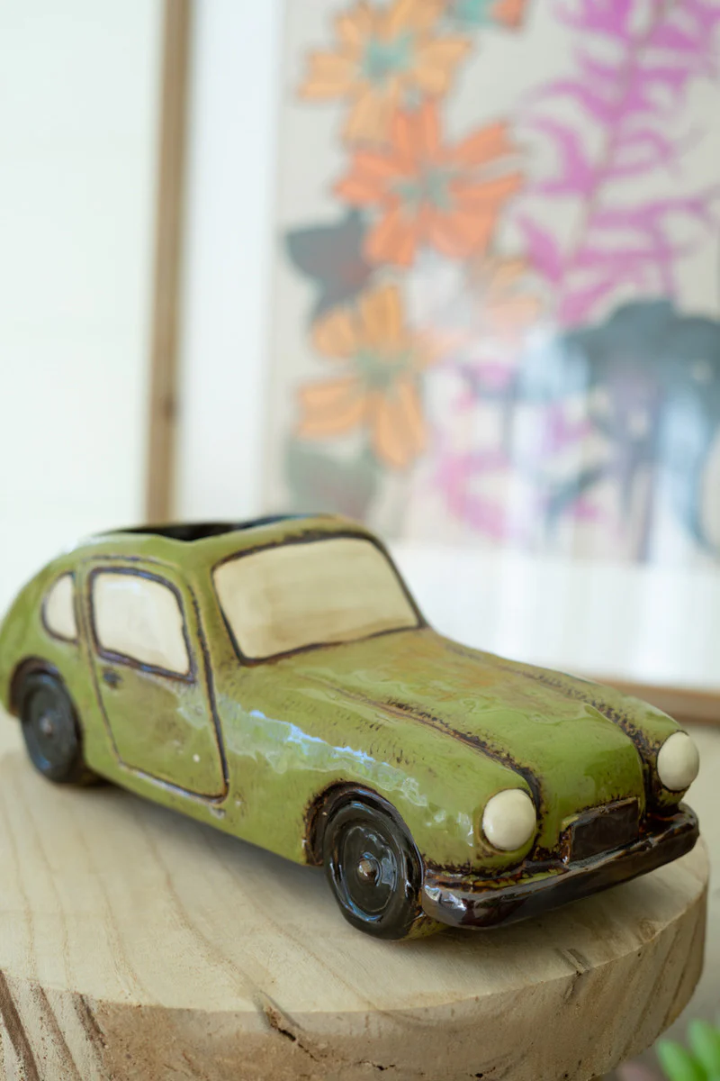 Ceramic Cars Planters Set Of 3 By Kalalou - Image 2