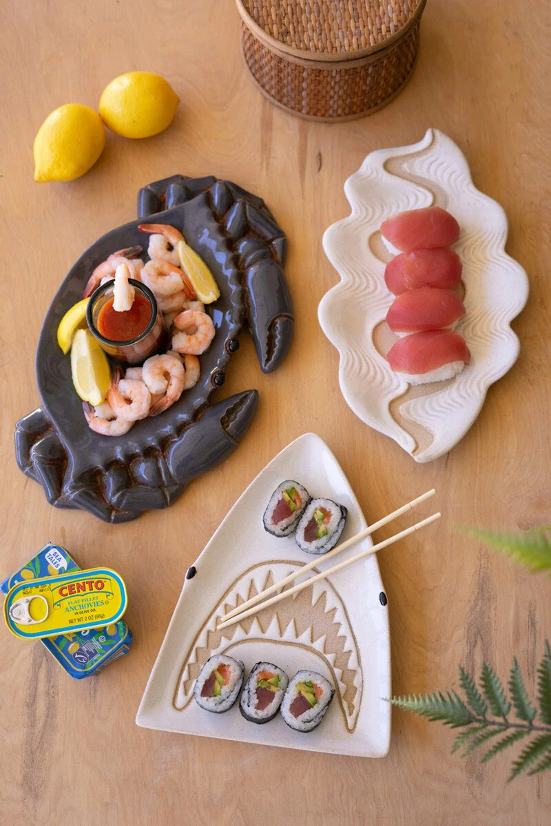 Ceramic Clam Platter (Min 2) By Kalalou - Image 3