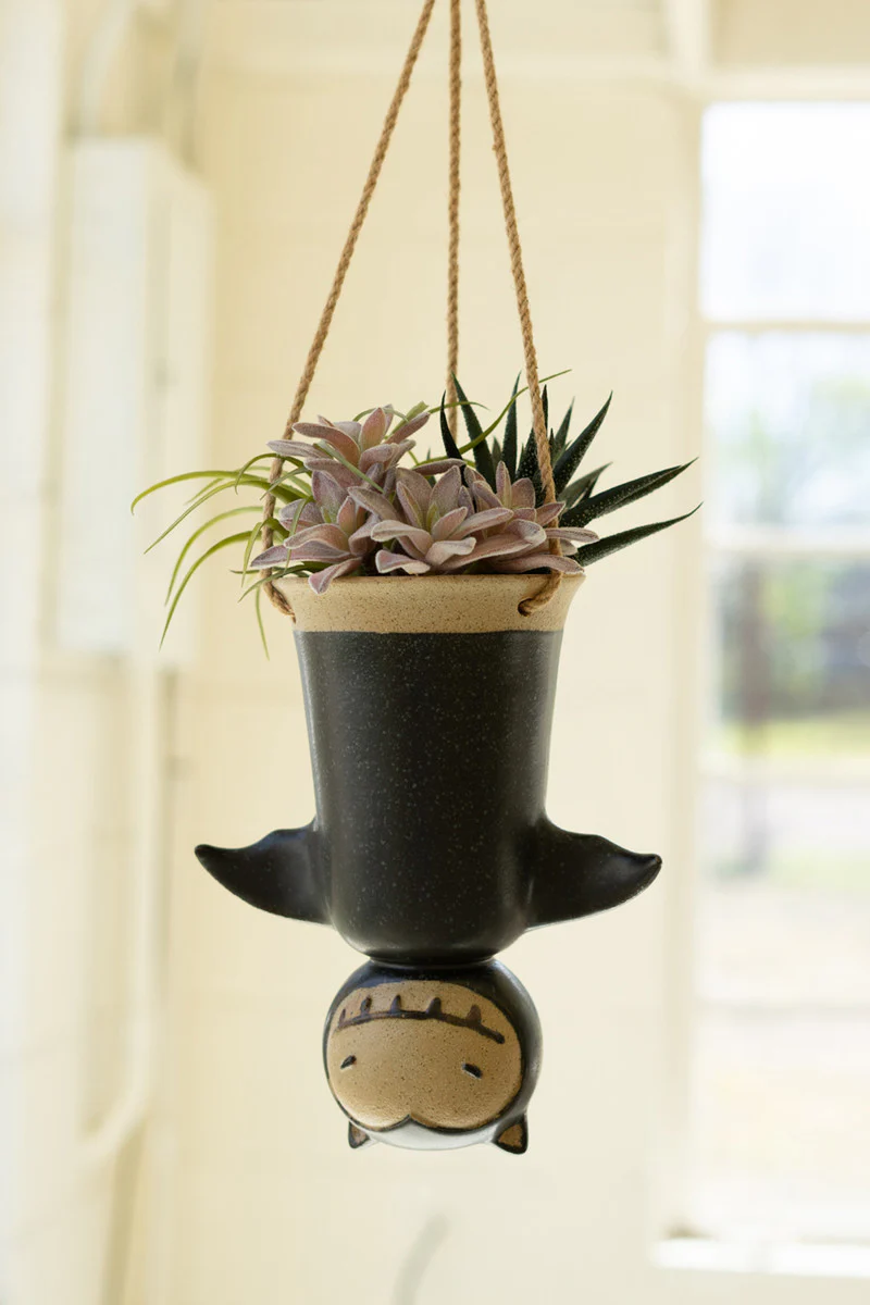 Ceramic Hanging Bat Planter (Min 2) By Kalalou - Image 2