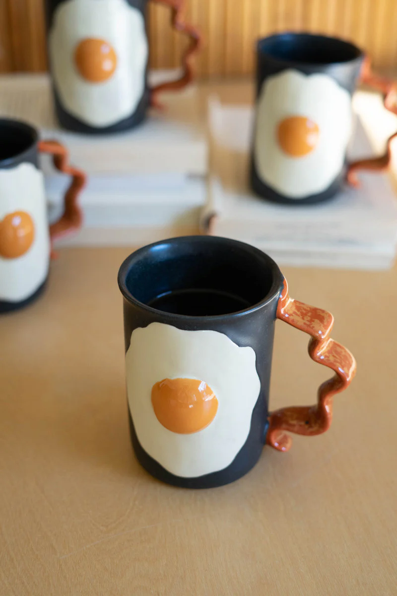 Ceramic Mug - Bacon An Eggs By Kalalou - Image 3
