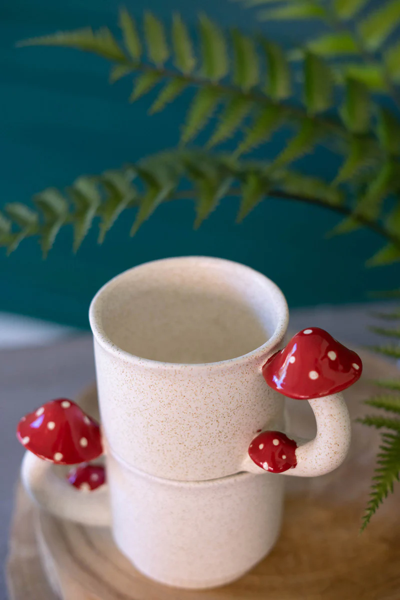 Ceramic Mug - Mushroom By Kalalou - Image 3