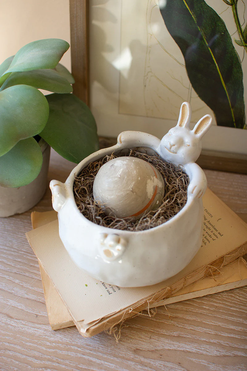 Ceramic Rabbit Vessel (Min 4) By Kalalou - Image 2