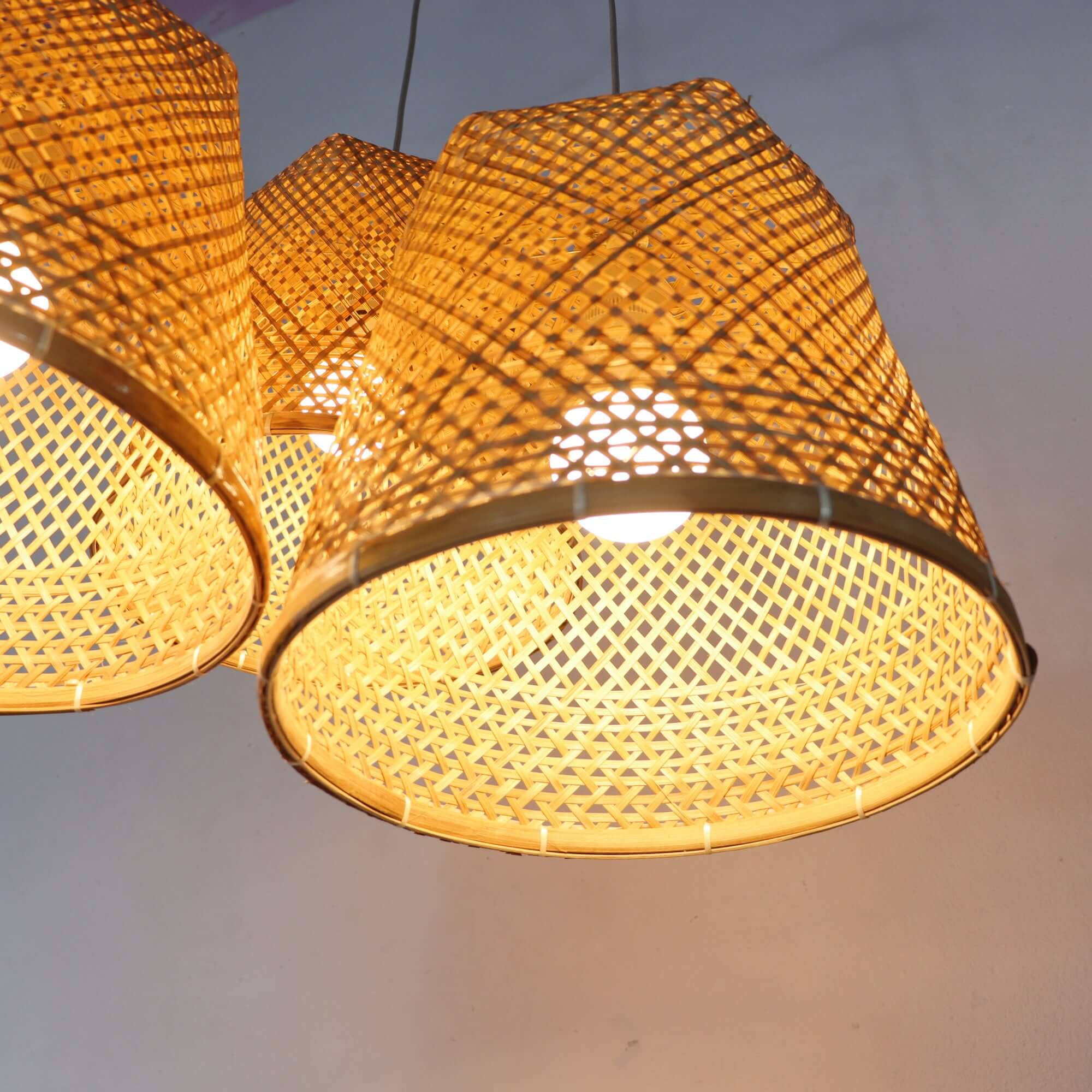 Cha Ya Nee - Bamboo Pendant Light Shade By Thaihome - Image 7