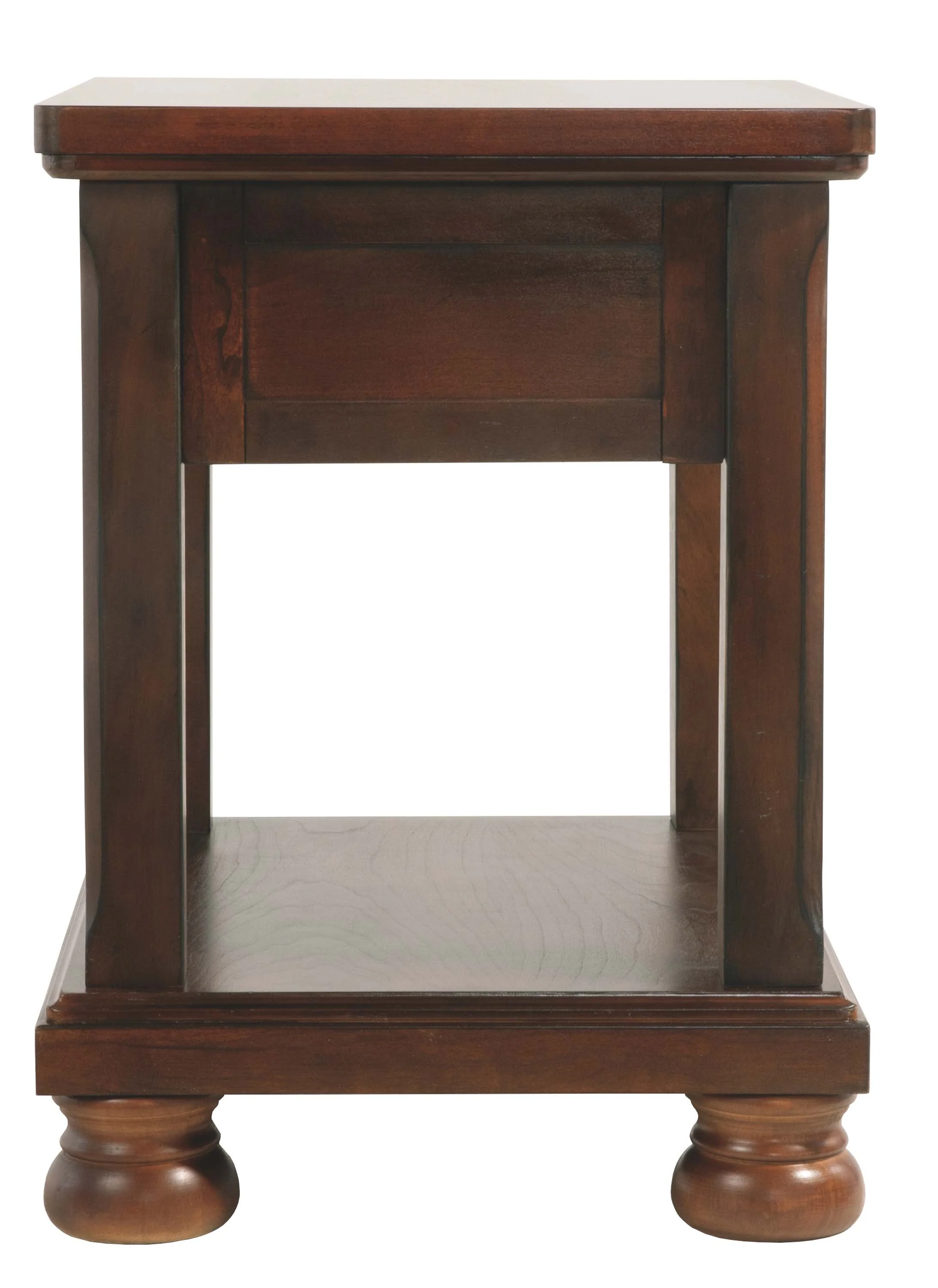 Chair Side End Table With 1 Drawer And Fixed Base Shelf, Brown By Benzara - Image 3