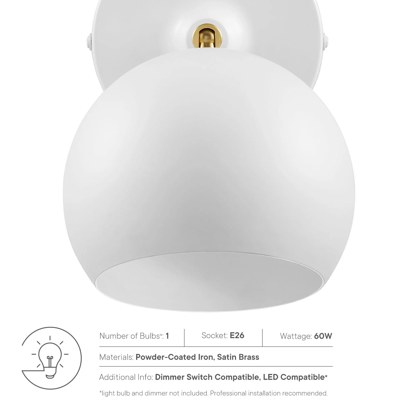Chalice 4" Swing-Arm Metal Wall Sconce By Modway - EEI-5613 - Image 19