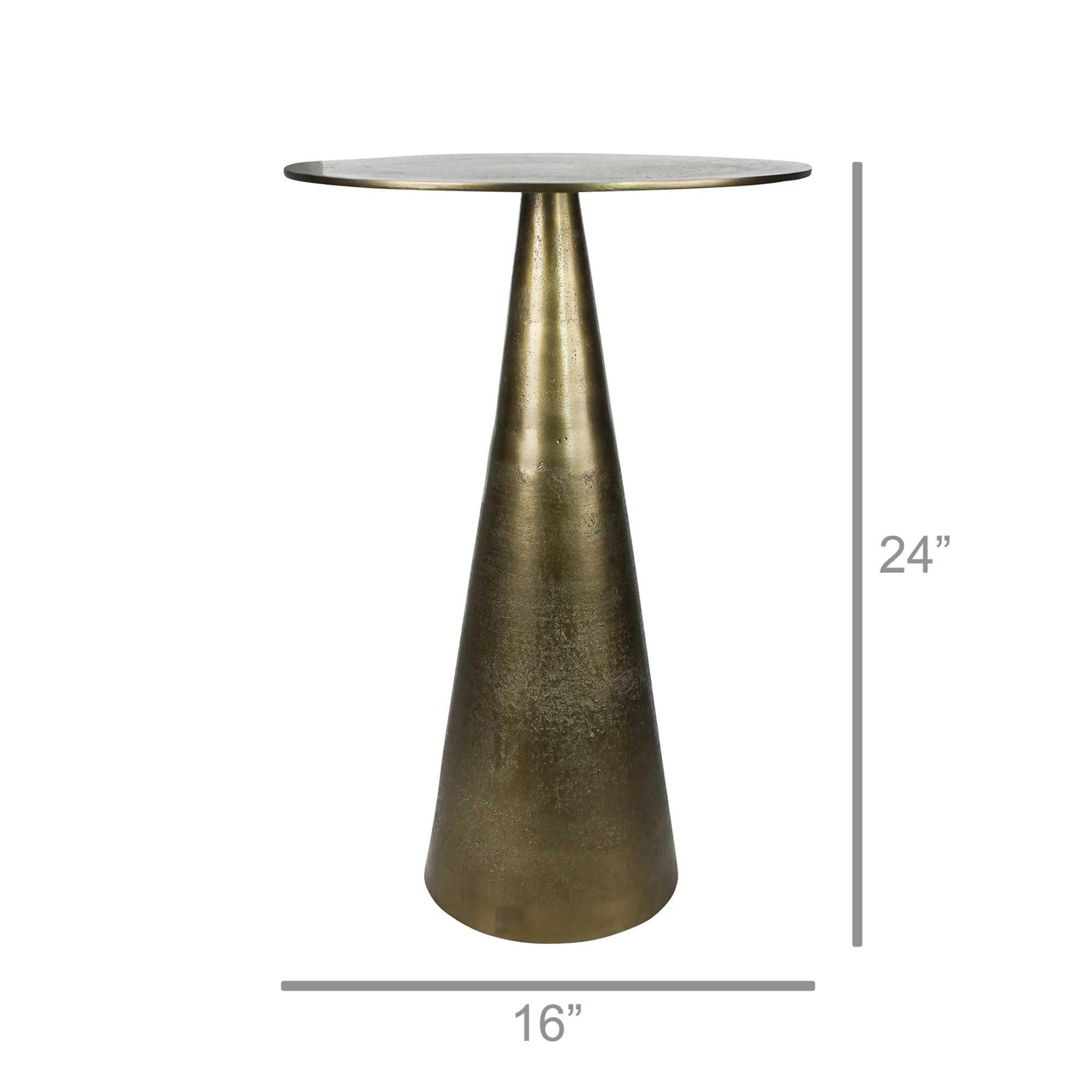 Challon Side Table, Brass By HomArt - Image 2