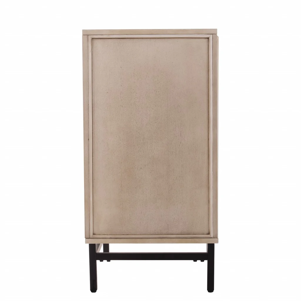 Champagne Deco Buffet Storage Cabinet By Homeroots - Image 6