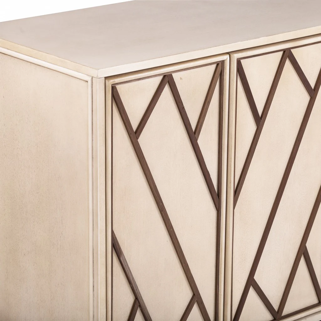 Champagne Deco Buffet Storage Cabinet By Homeroots - Image 9