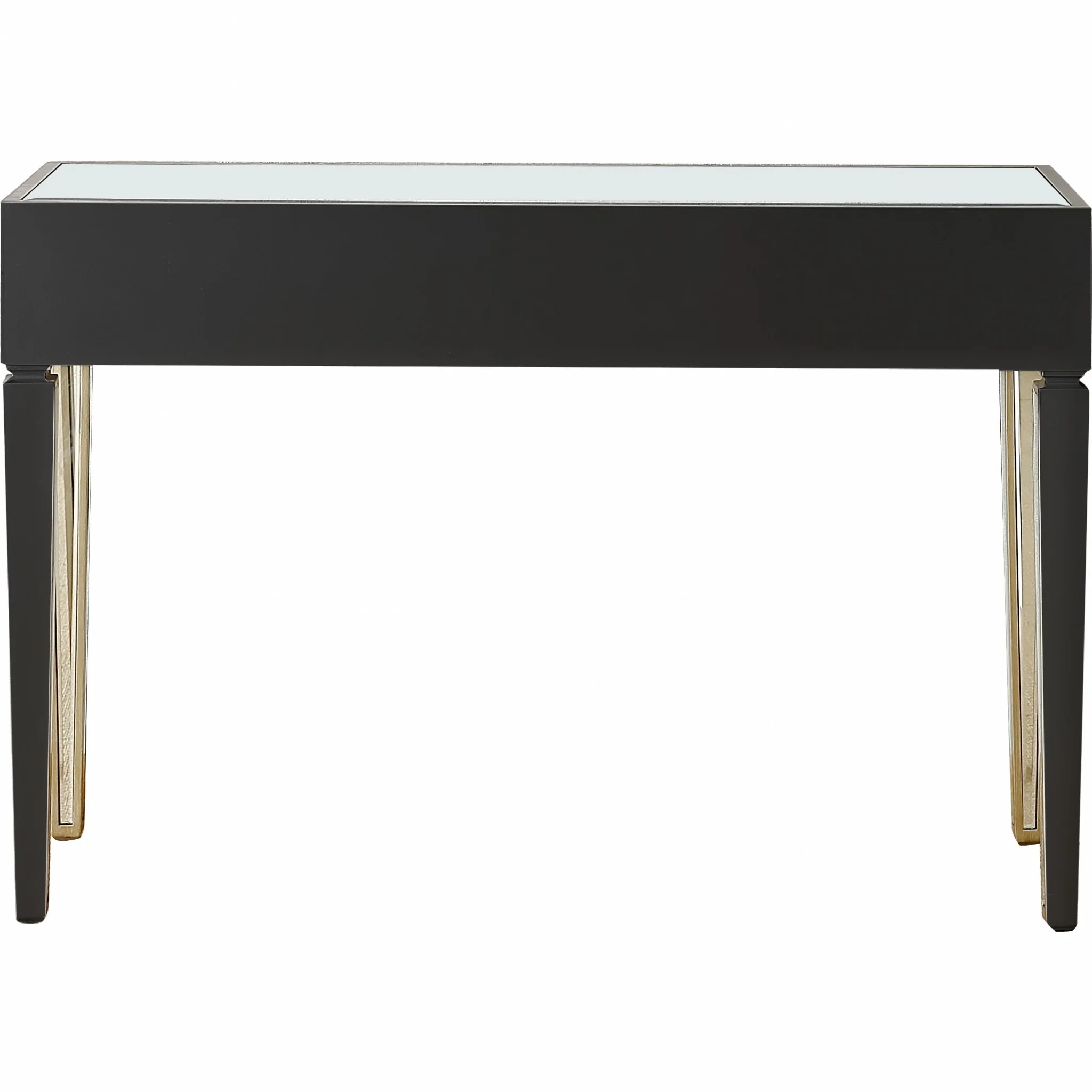 Champagne Finish Console Mirror Table By Homeroots - Image 7