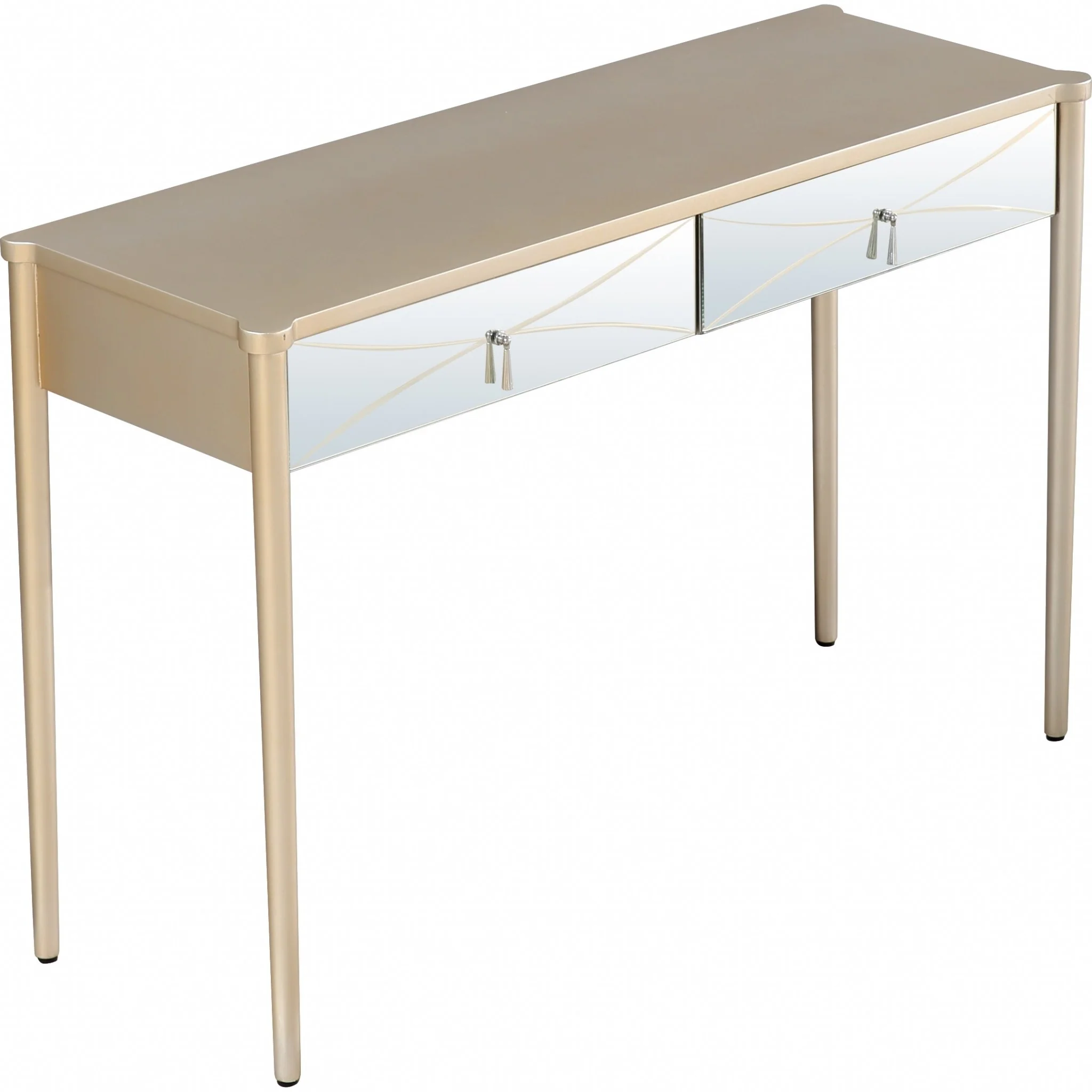 Champagne Finish Console Table By Homeroots - Image 4