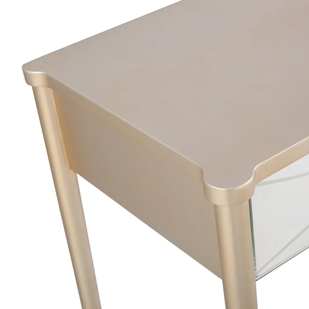 Champagne Finish Console Table By Homeroots - Image 6