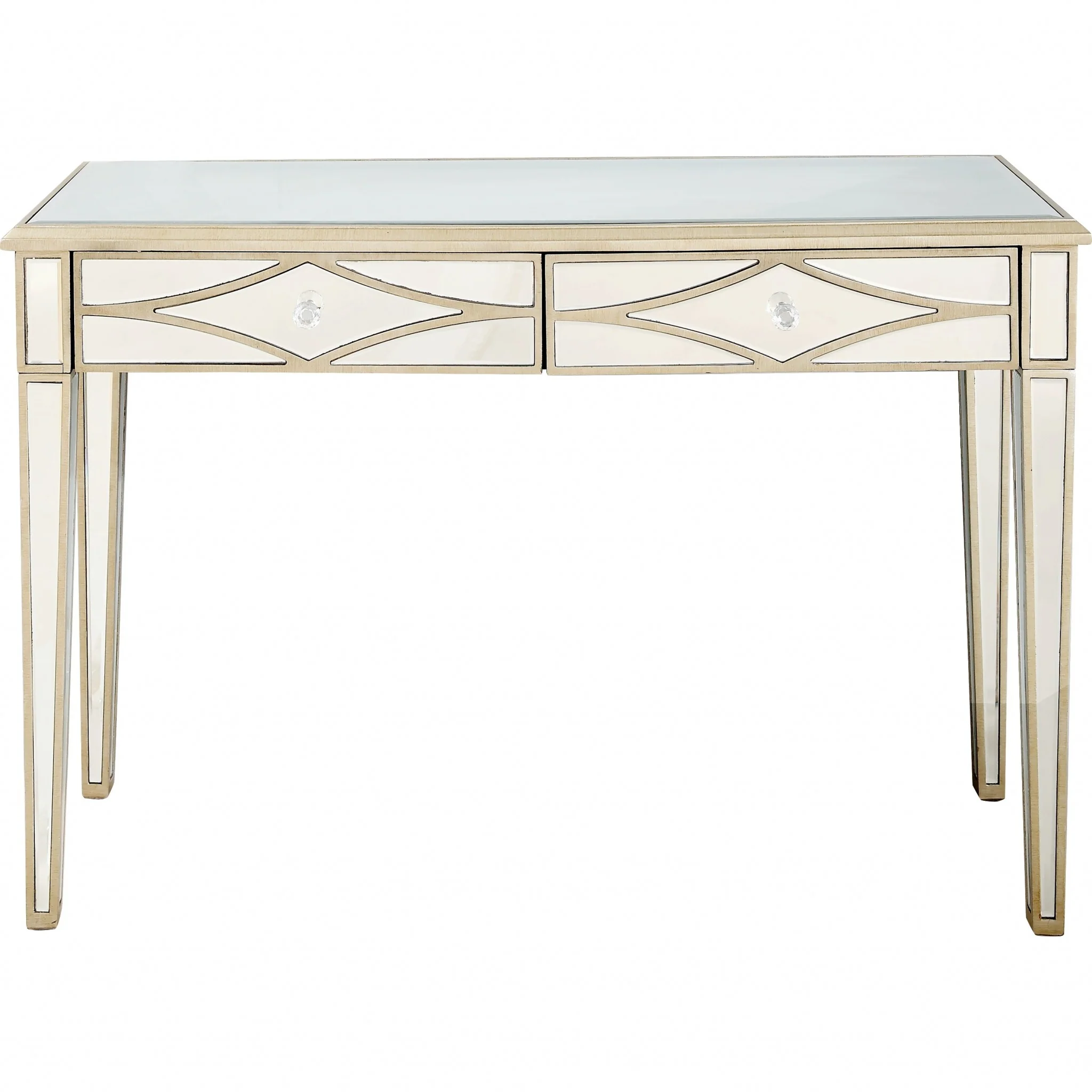 Champagne Finish Mirror and Console Table By Homeroots - 396827 - Image 7