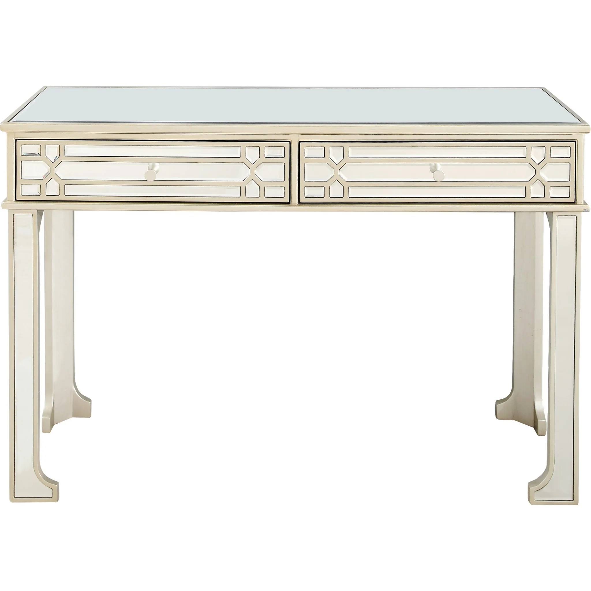 Champagne Finish Mirror and Console Table By Homeroots - 396829 - Image 5