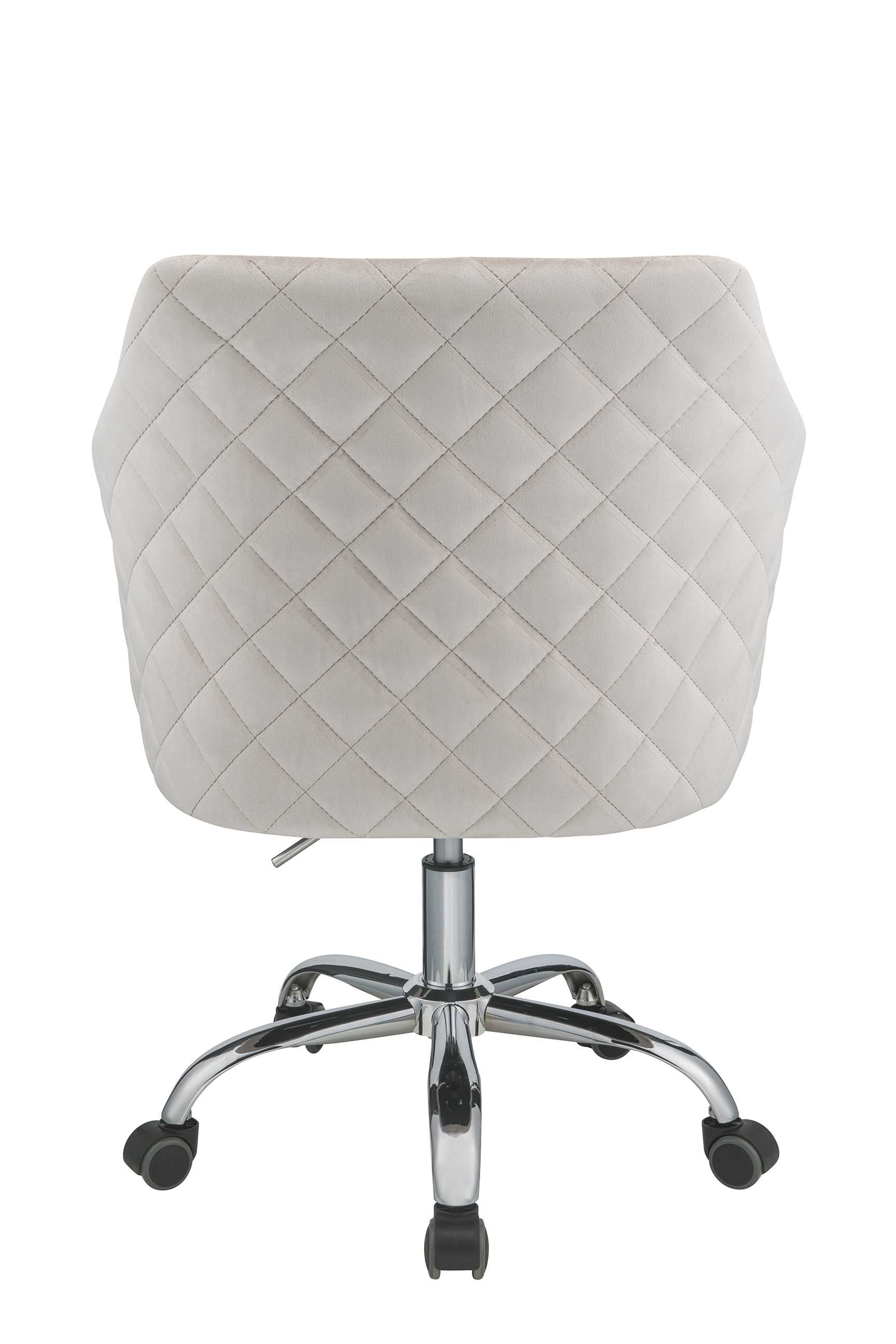 Champagne Velvet Office Chair By Homeroots - Image 4