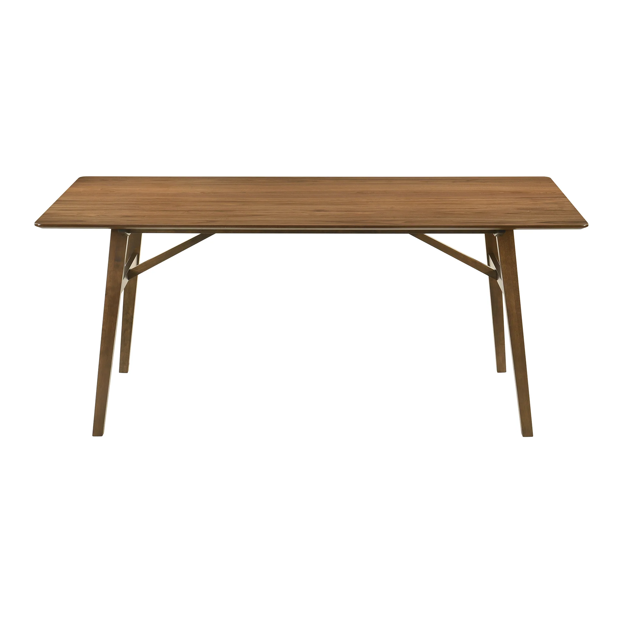 Channell 7 Piece Walnut Wood Dining Table Set with Blue Fabric By Armen Living - Image 6