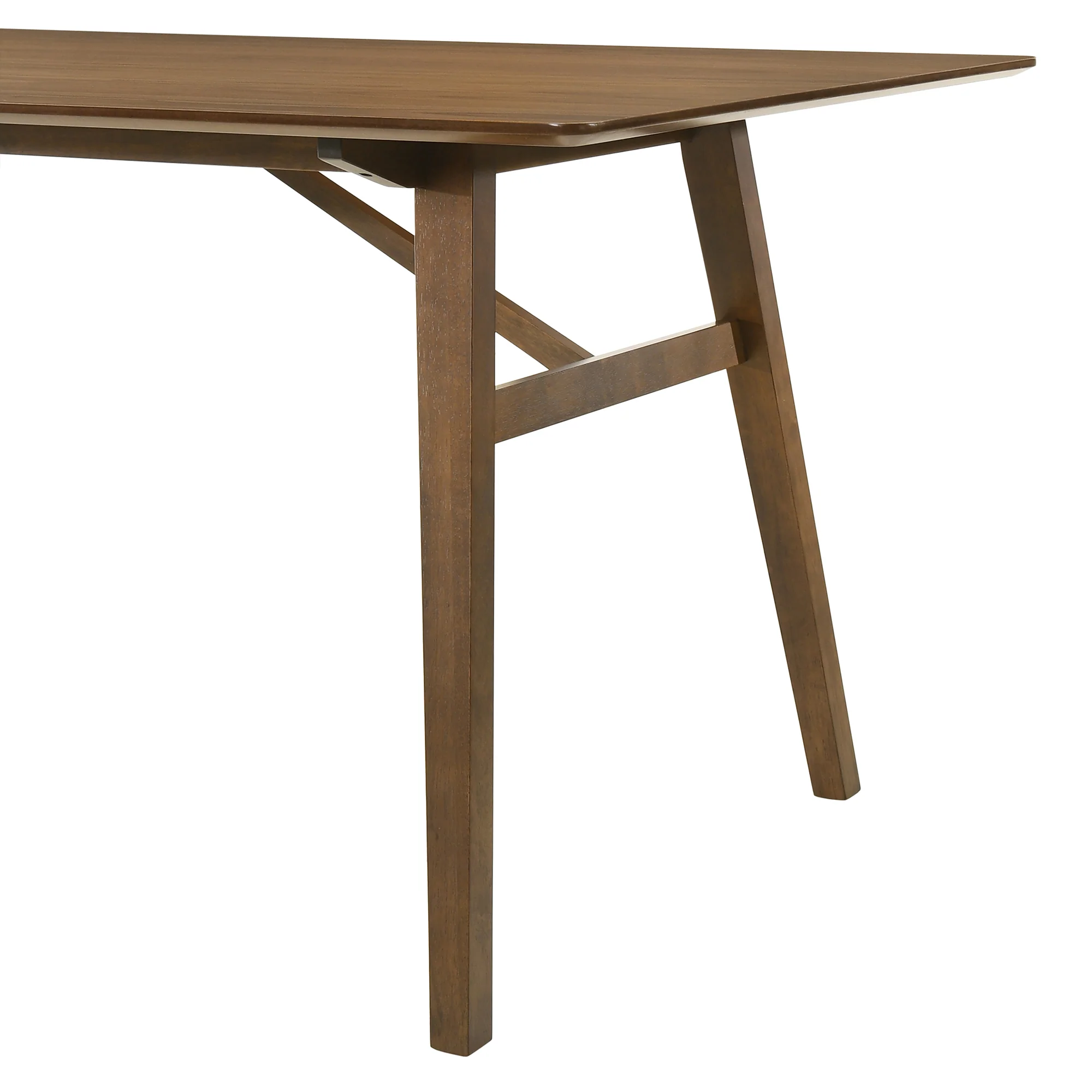 Channell 7 Piece Walnut Wood Dining Table Set with Blue Fabric By Armen Living - Image 9