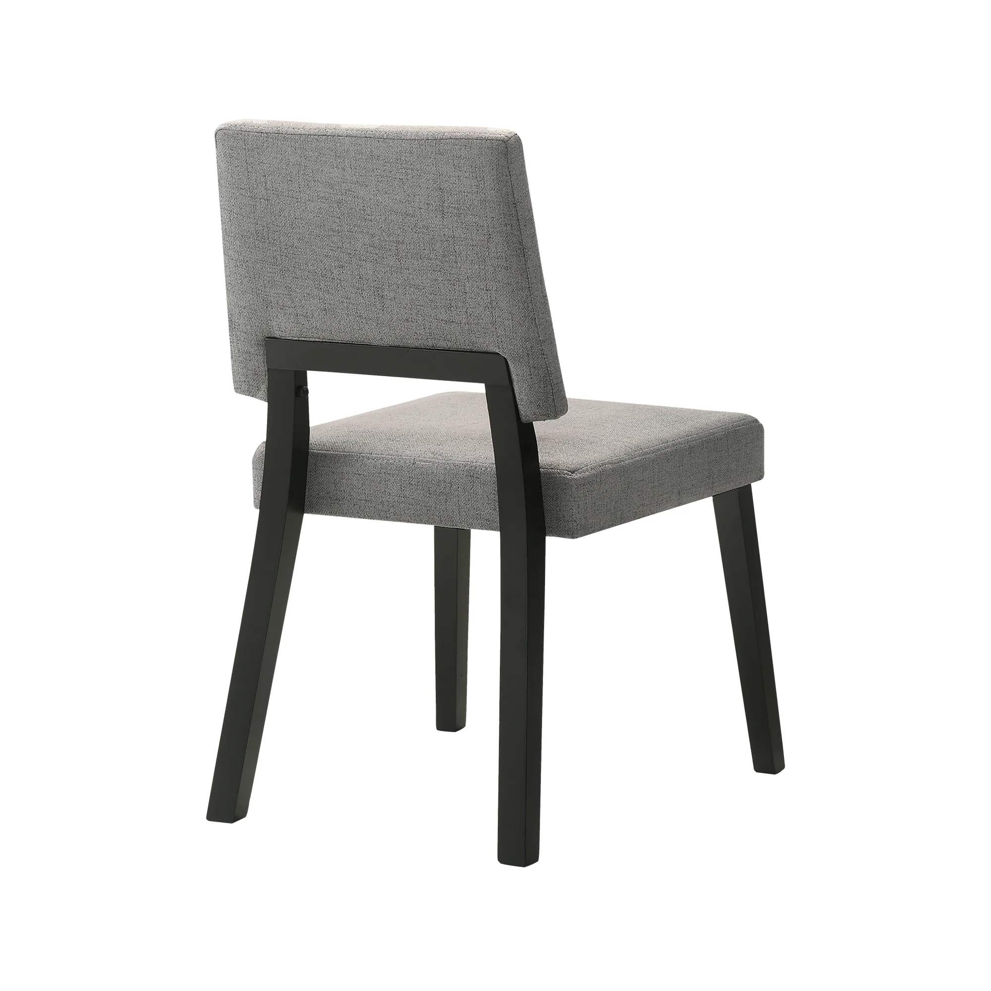 Channell Wood Dining Chair in Black Finish with Charcoal Fabric - Set of 2 By Armen Living - Image 6