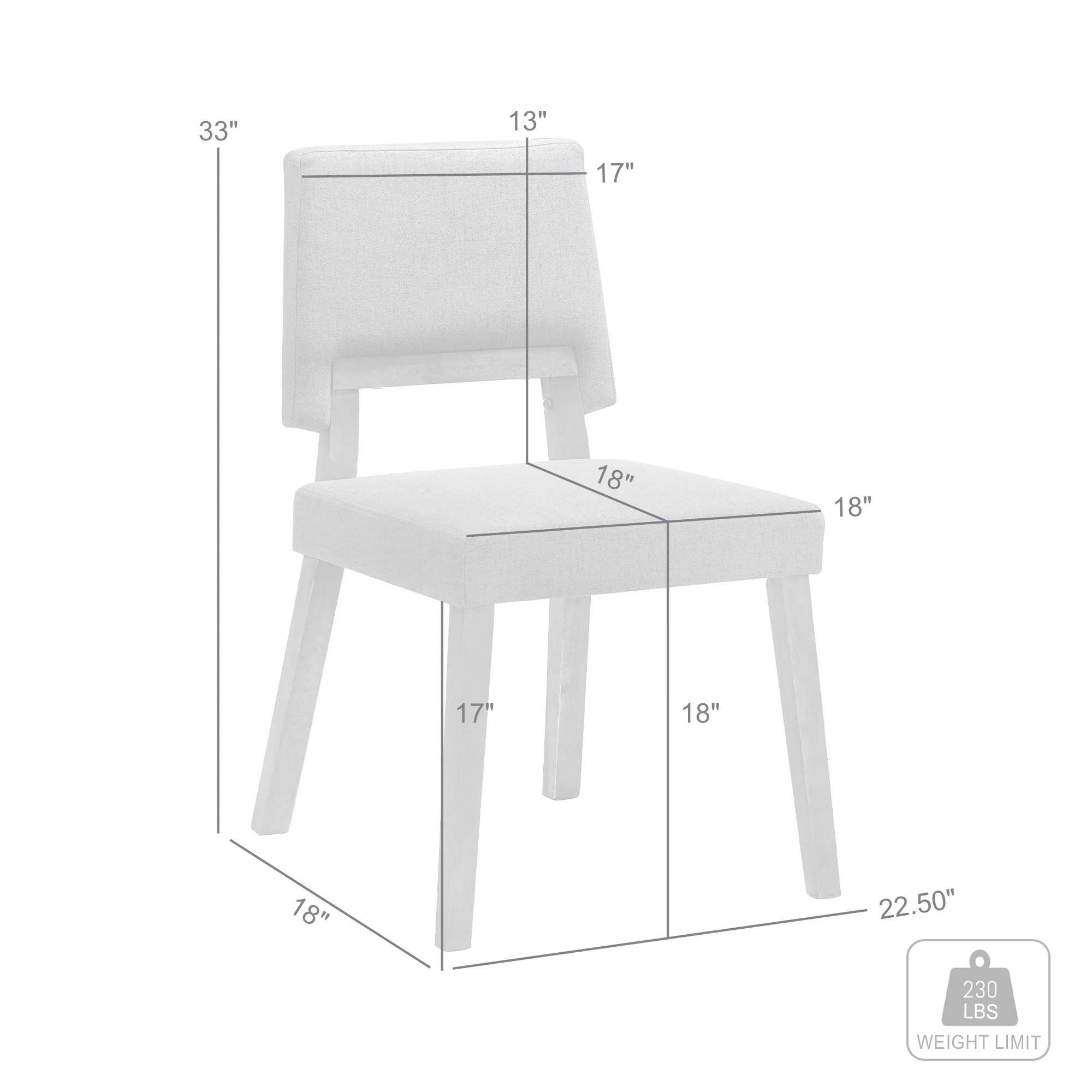 Channell Wood Dining Chair in Walnut Finish with Orange Fabric - Set of 2 By Armen Living - Image 18