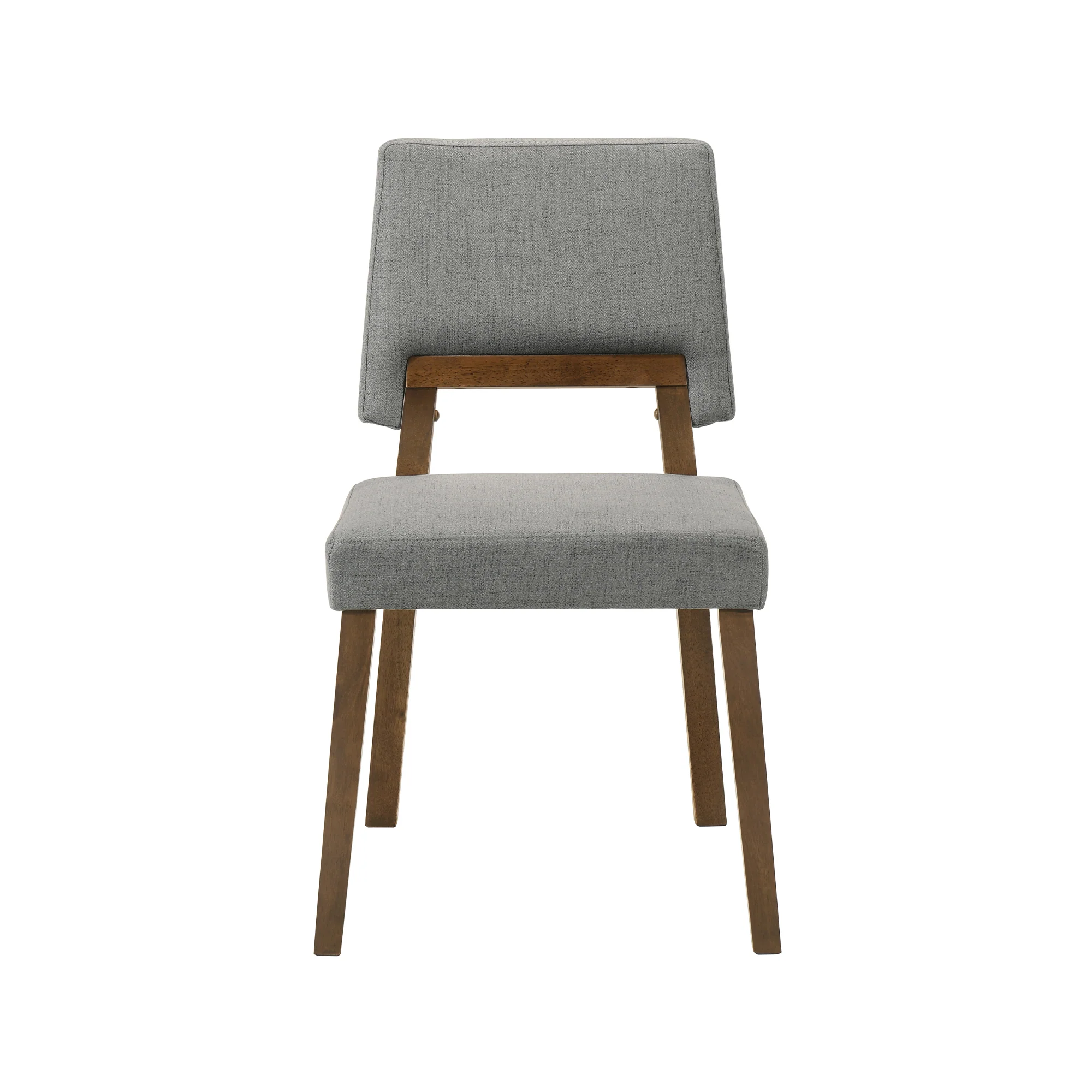 Channell Wood Dining Chair in Walnut Finish with Orange Fabric - Set of 2 By Armen Living - Image 23