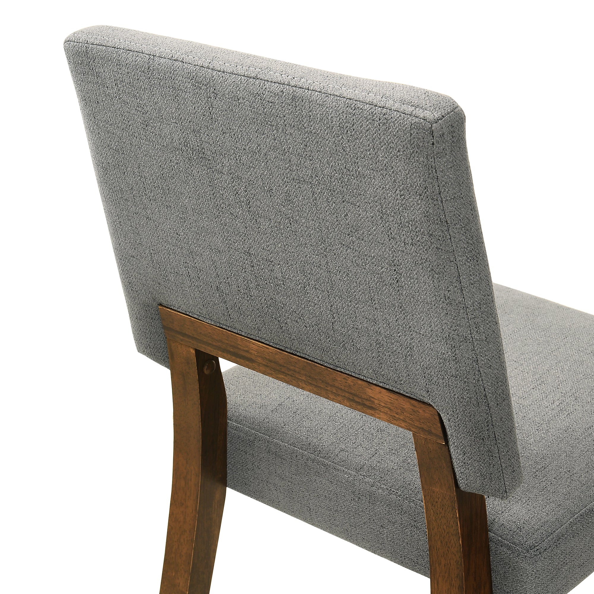 Channell Wood Dining Chair in Walnut Finish with Orange Fabric - Set of 2 By Armen Living - Image 26