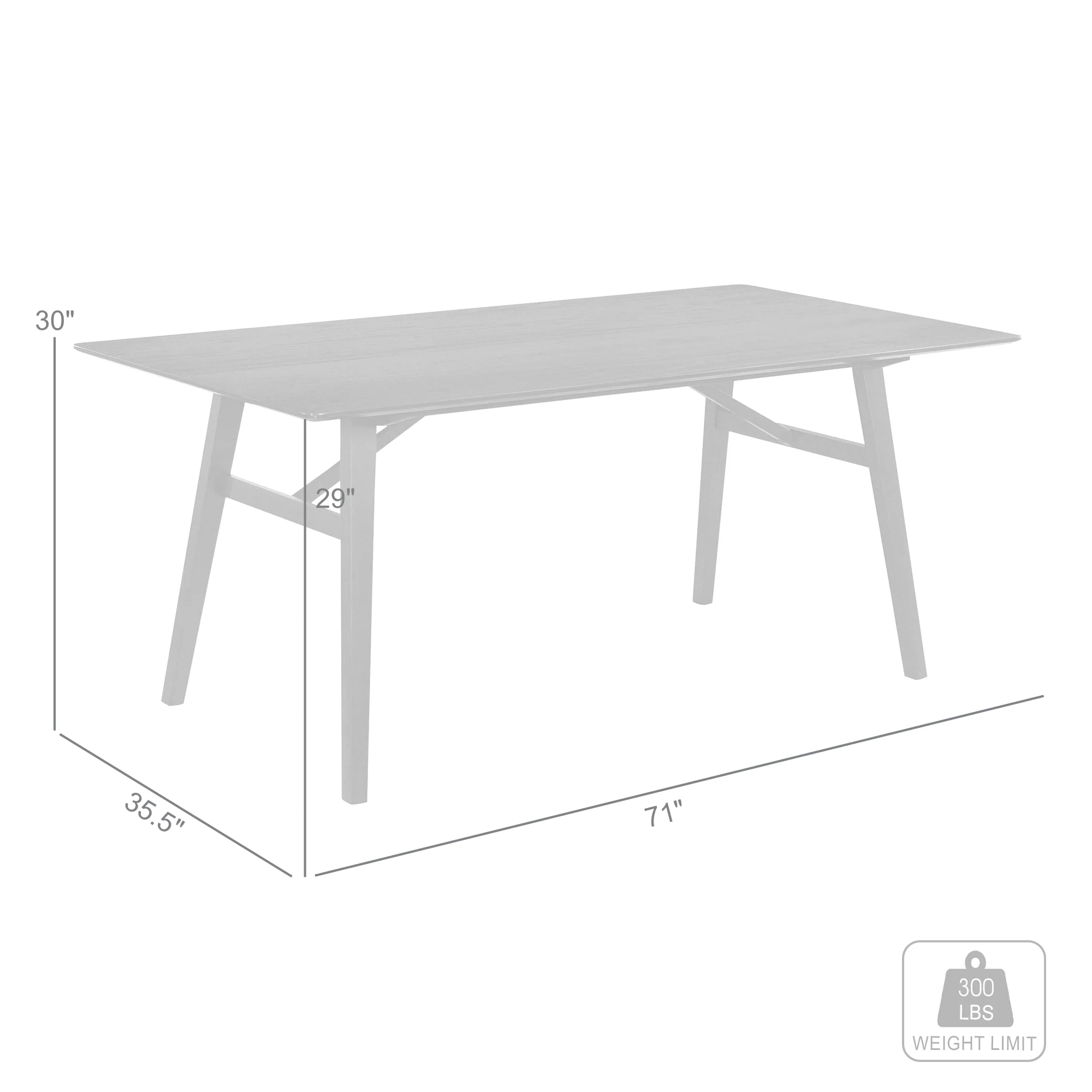 Channell Wood Dining Table in Black Finish By Armen Living - Image 7