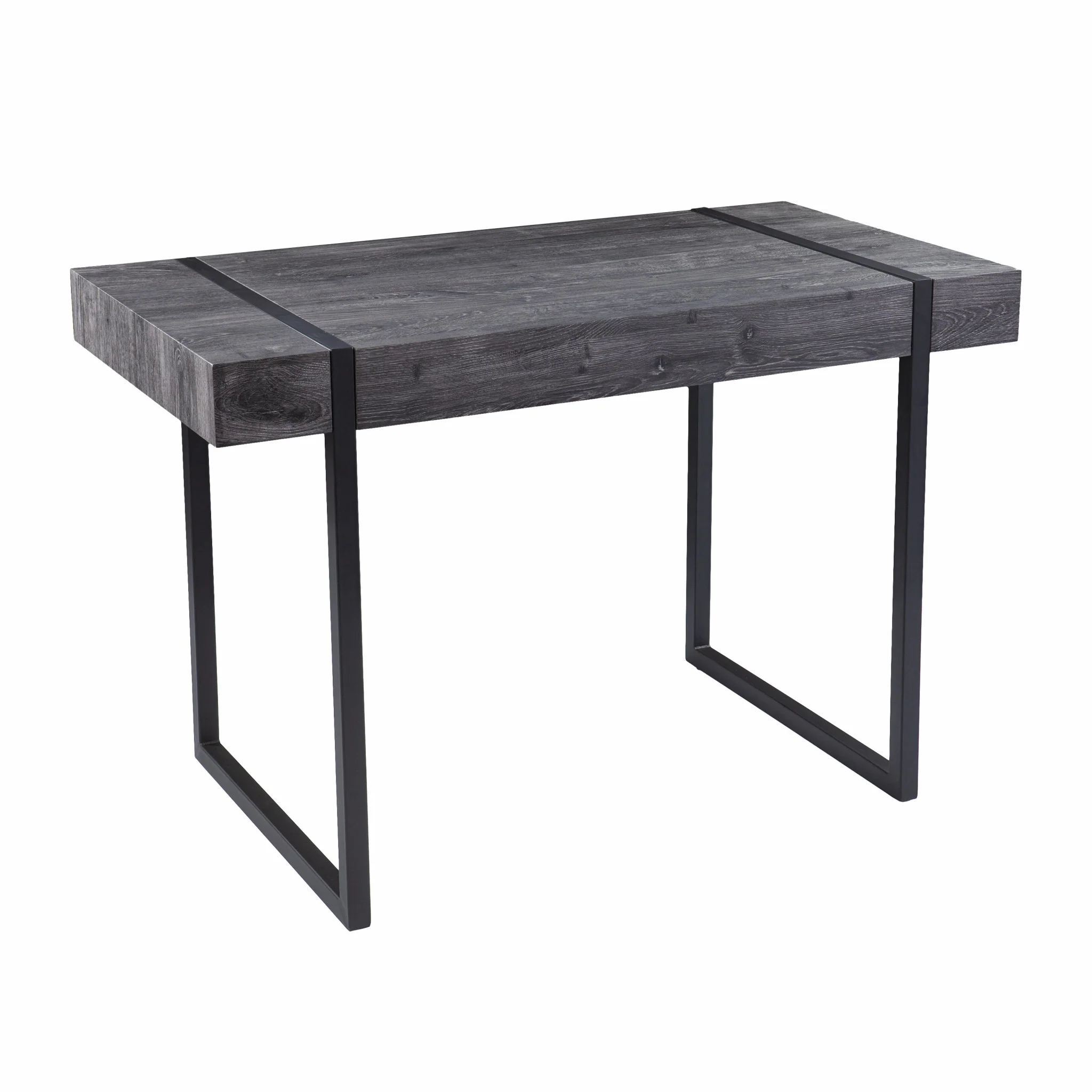 Charcoal Black Small Space Desk By Homeroots - Image 4