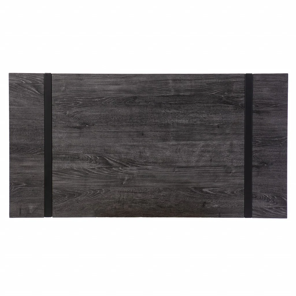 Charcoal Black Small Space Desk By Homeroots - Image 6