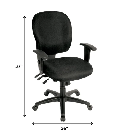 Charcoal Fabric Chair By Homeroots - Image 2