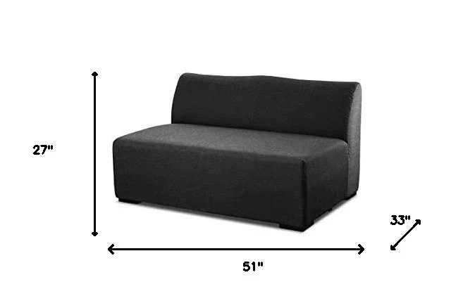 Charcoal Loveseat By Homeroots - Image 4